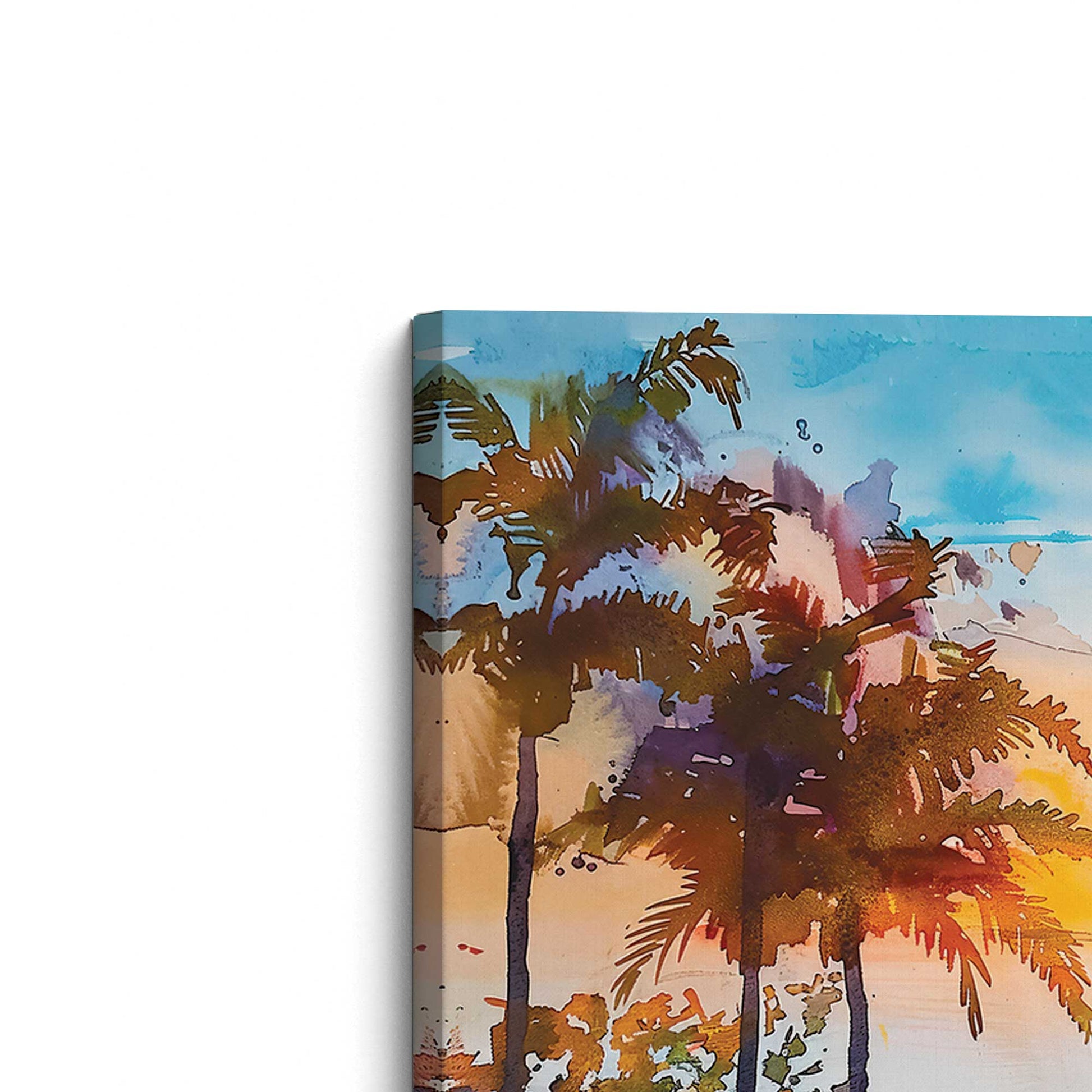 [Color:Stretched Canvas], Picture of the corner of the art