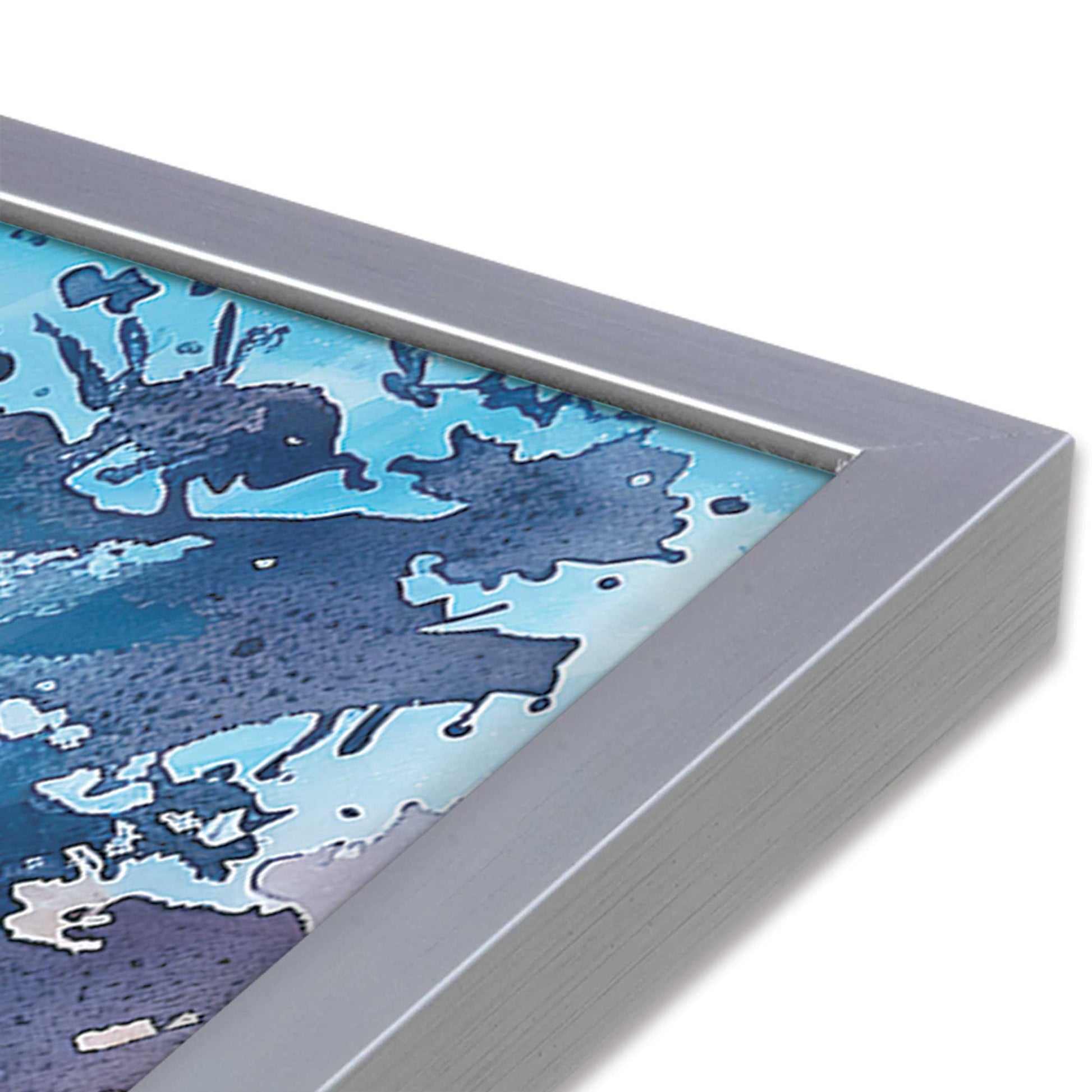[Color:Polished Chrome], Picture of art in a Polished Chrome frame at an angle