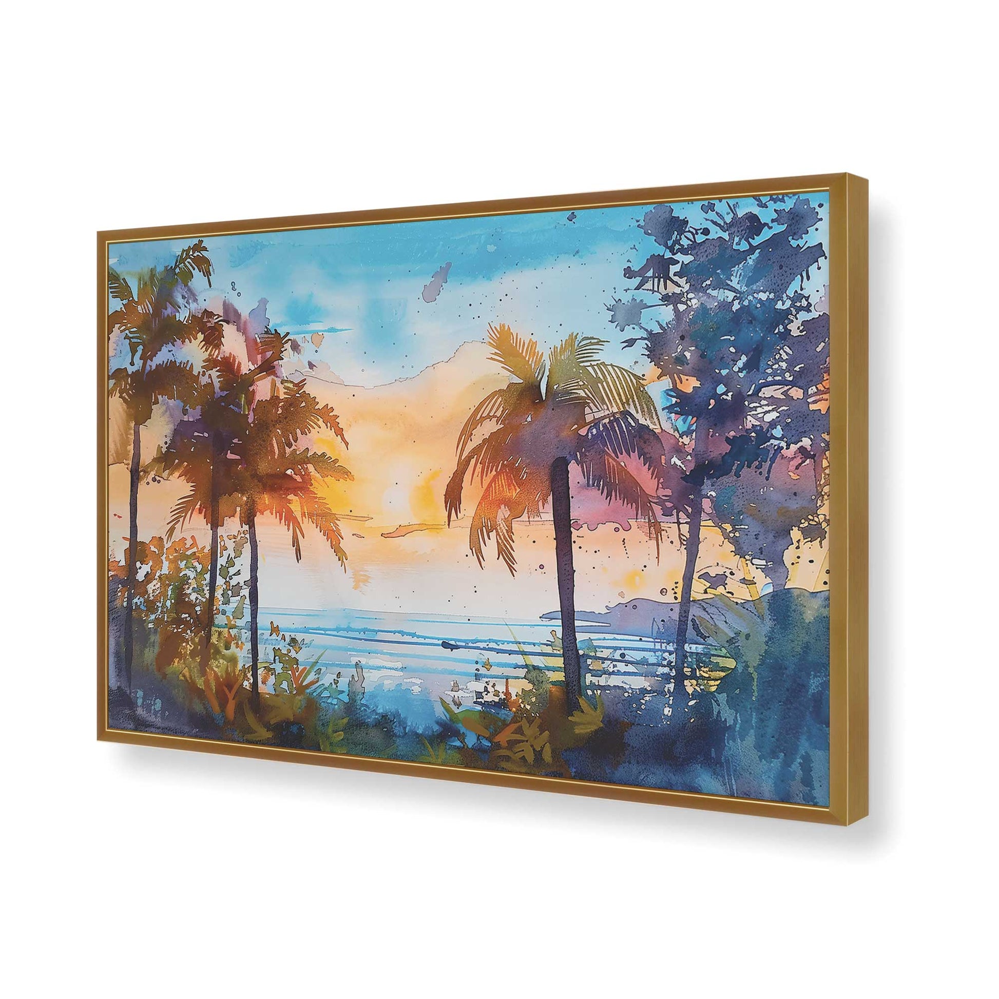 [Color:Polished Gold], Picture of art in a Polished Gold frame of the corner
