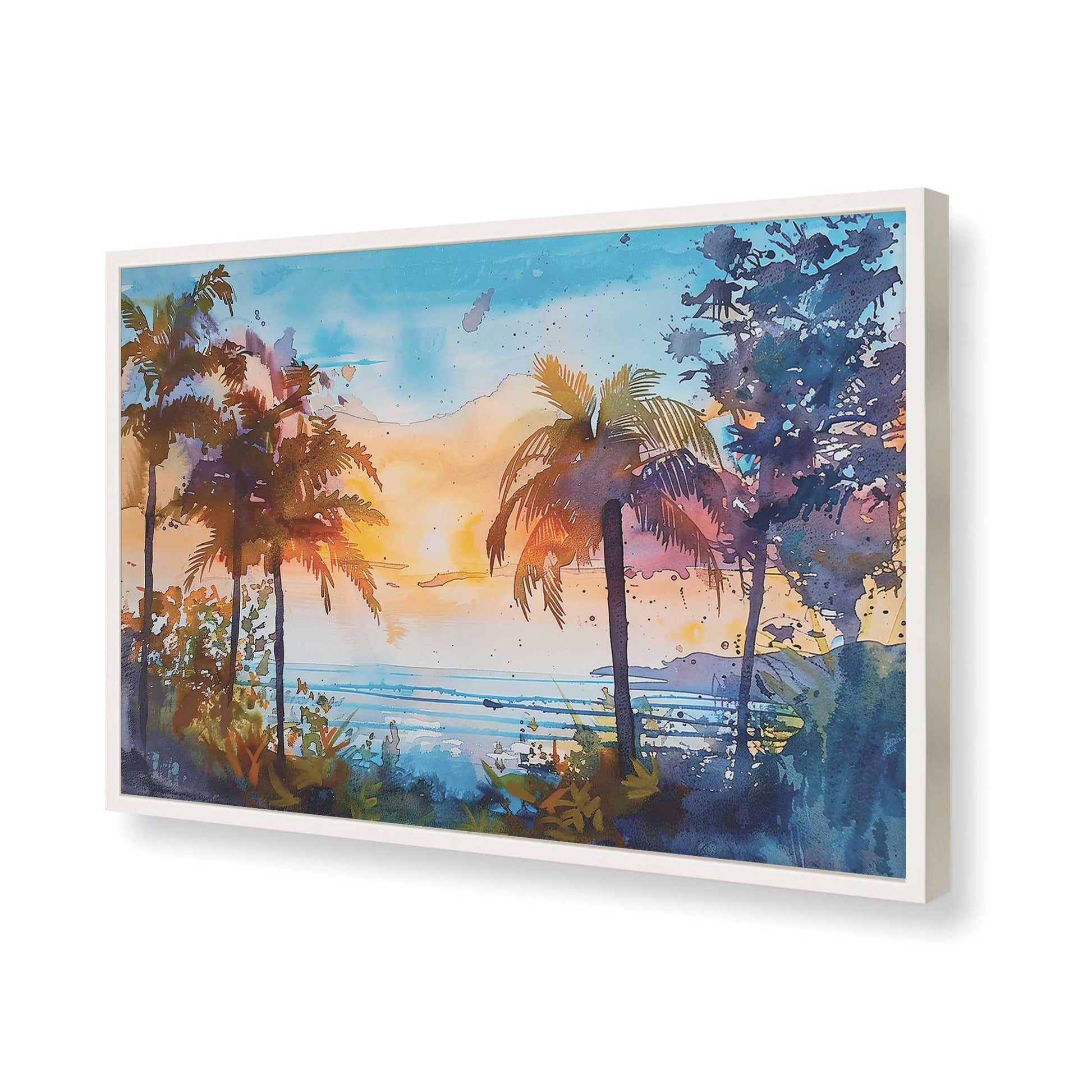 [Color:Opaque White], Picture of art in a Opaque White frame of the corner