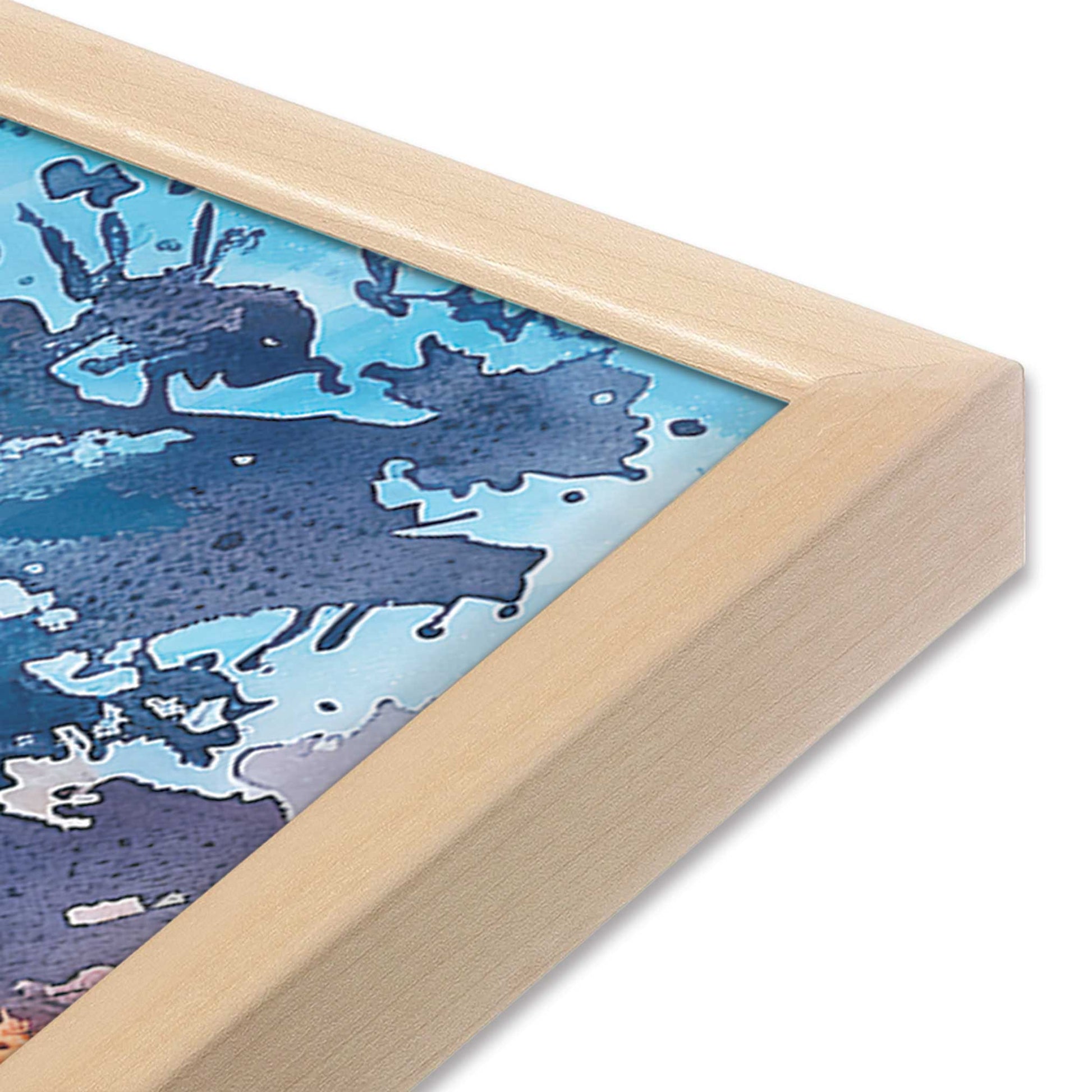 [Color:Raw Maple], Picture of art in a Raw Maple frame at an angle