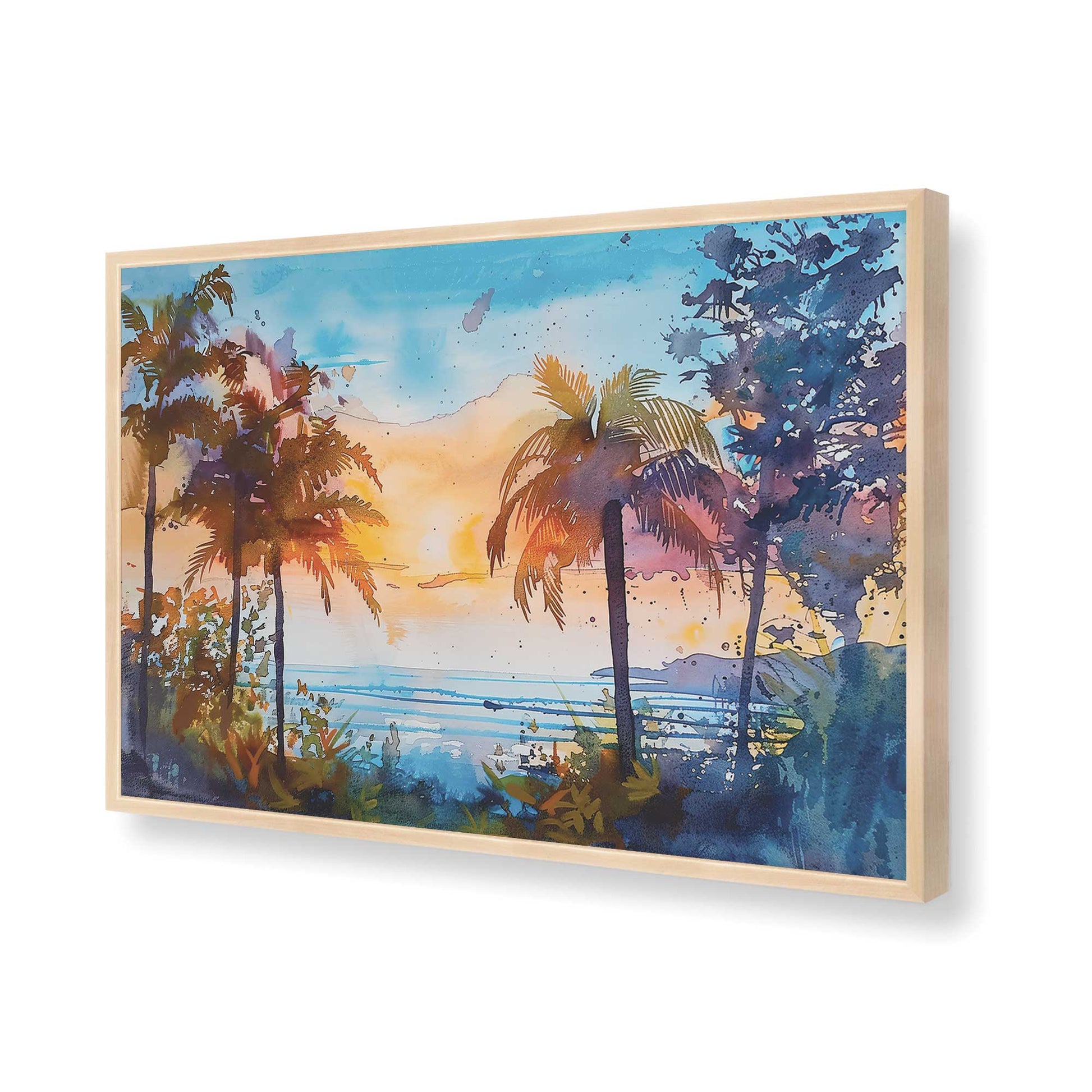 [Color:Raw Maple], Picture of art in a Raw Maple frame of the corner