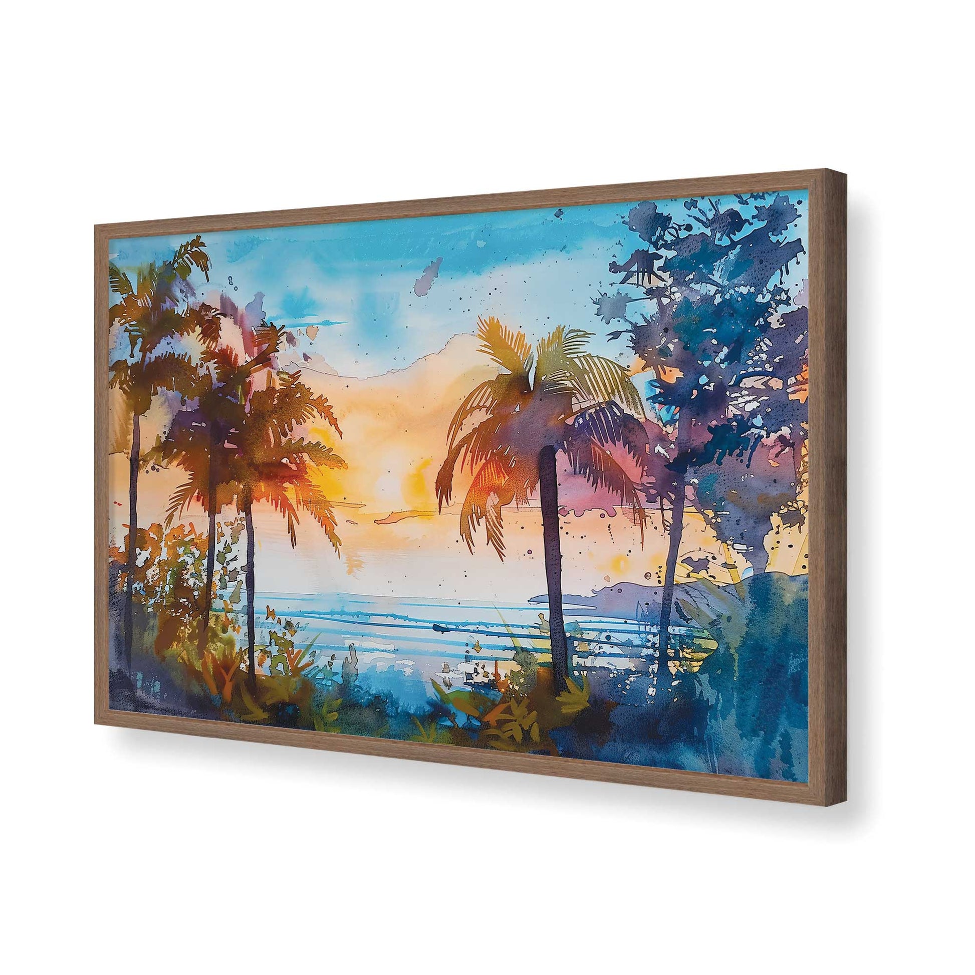 [Color:Walnut], Picture of art in a Walnut frame of the corner