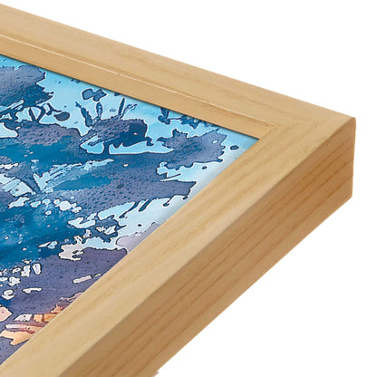 [Color:American Maple], Picture of art in a American Maple frame at an angle