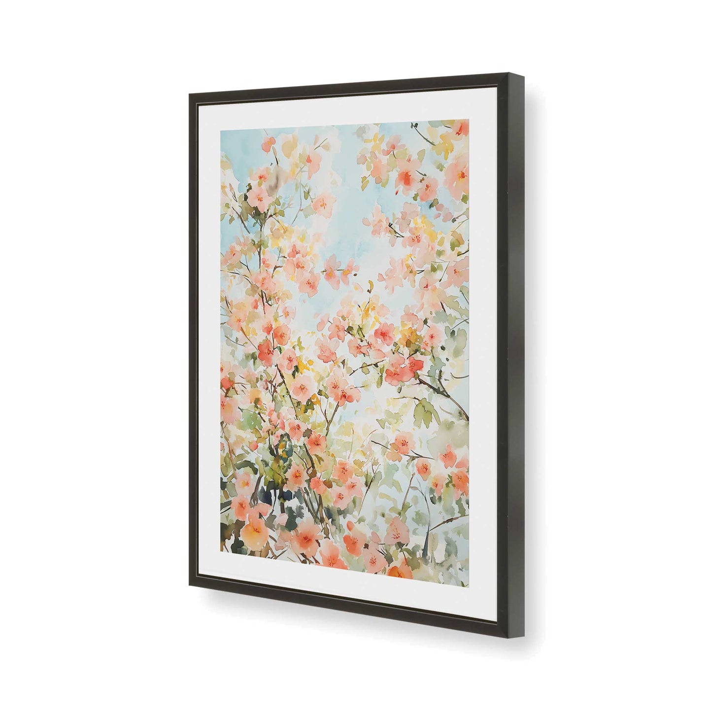 [Color:Satin Black], Picture of art in a Satin Black frame of the corner