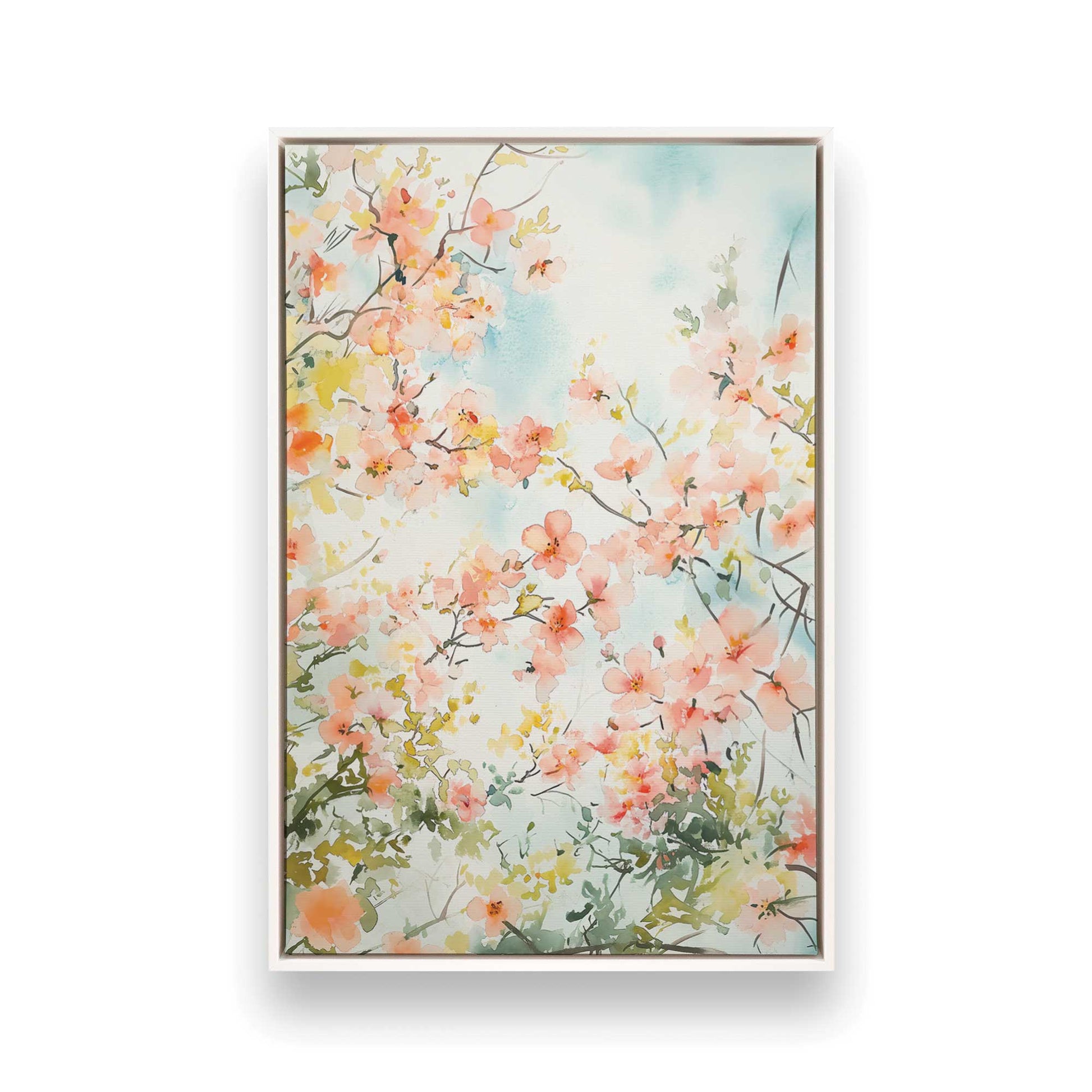 [Color:Opaque White], Picture of art in a White frame