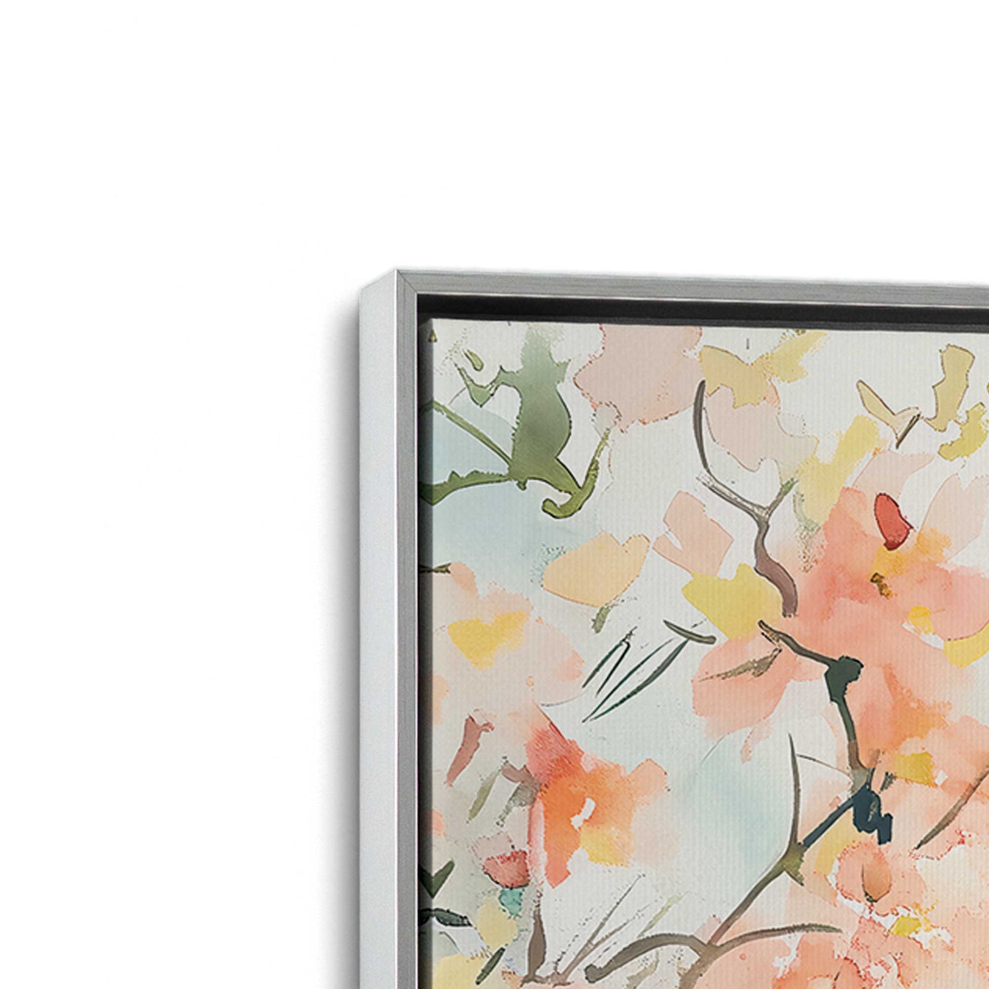 [Color:Polished Chrome], Picture of art in a Polished Chrome frame at an angle