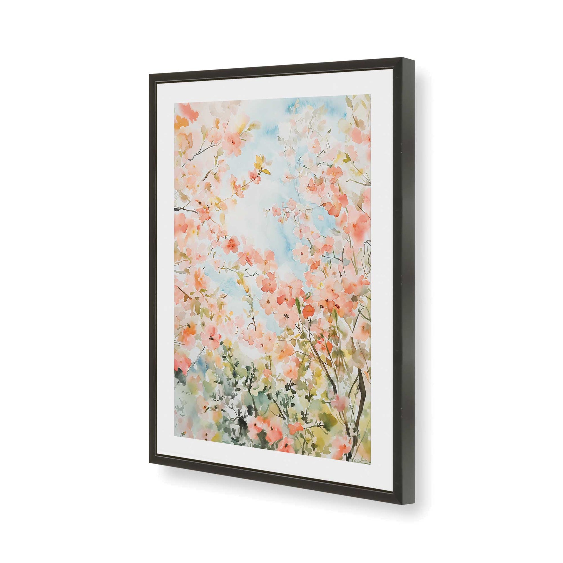[Color:Satin Black], Picture of art in a Satin Black frame of the corner