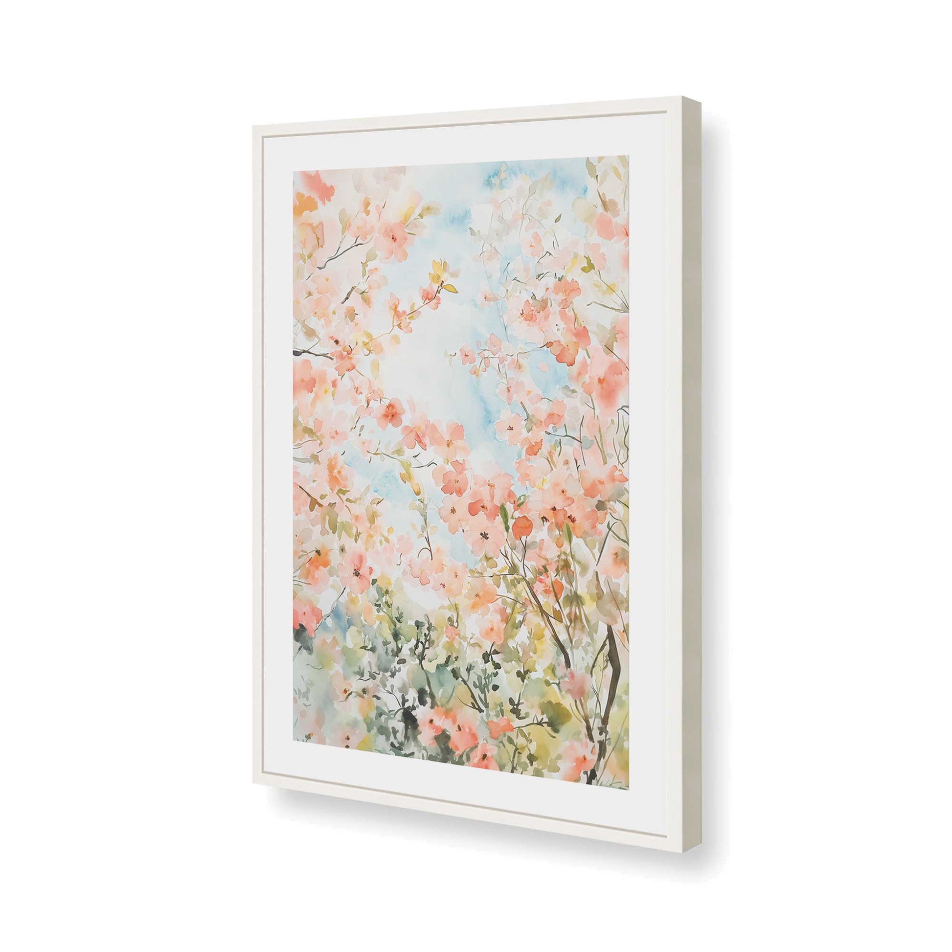 [Color:Opaque White], Picture of art in a Opaque White frame of the corner