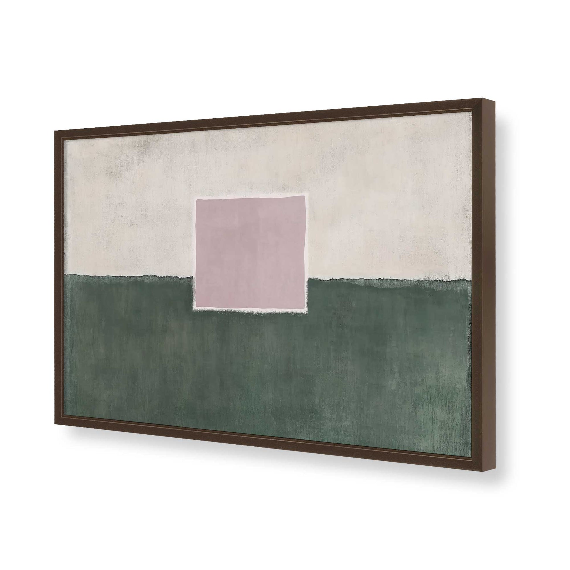 [Color:Brown], Picture of art in a Brown frame of the corner