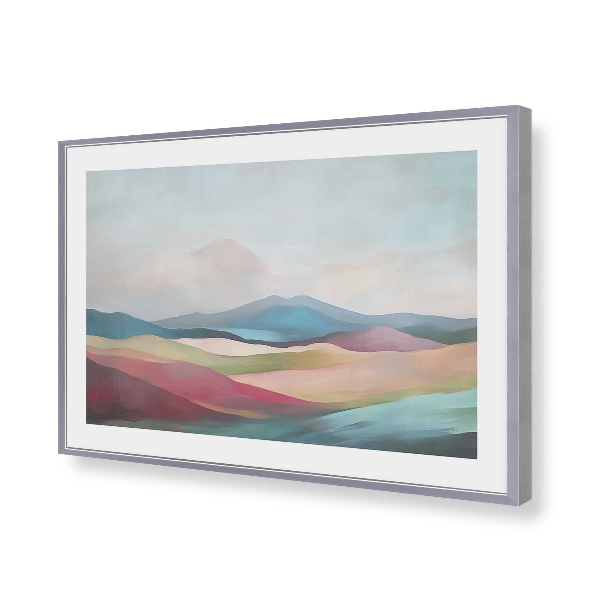 [Color:Polished Chrome], Picture of art in a Polished Chrome frame of the corner