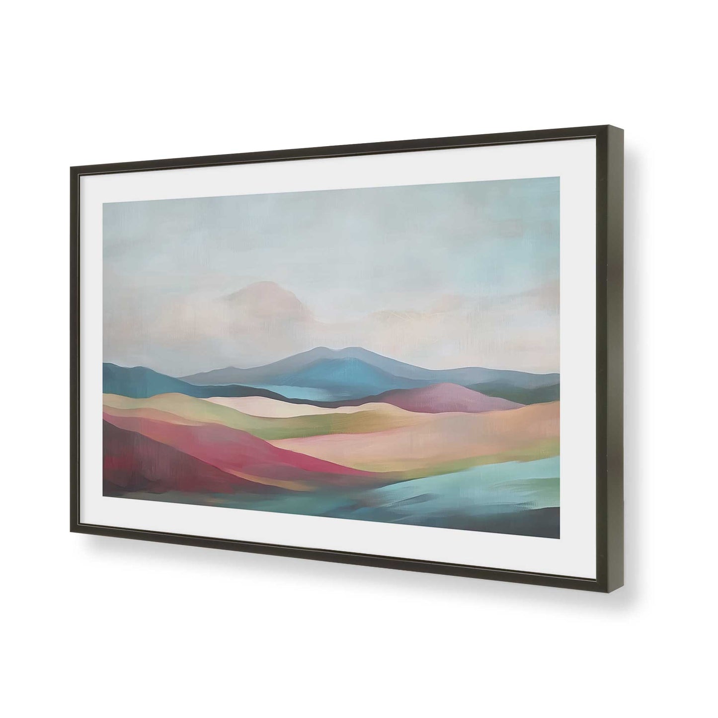 [Color:Satin Black], Picture of art in a Satin Black frame of the corner