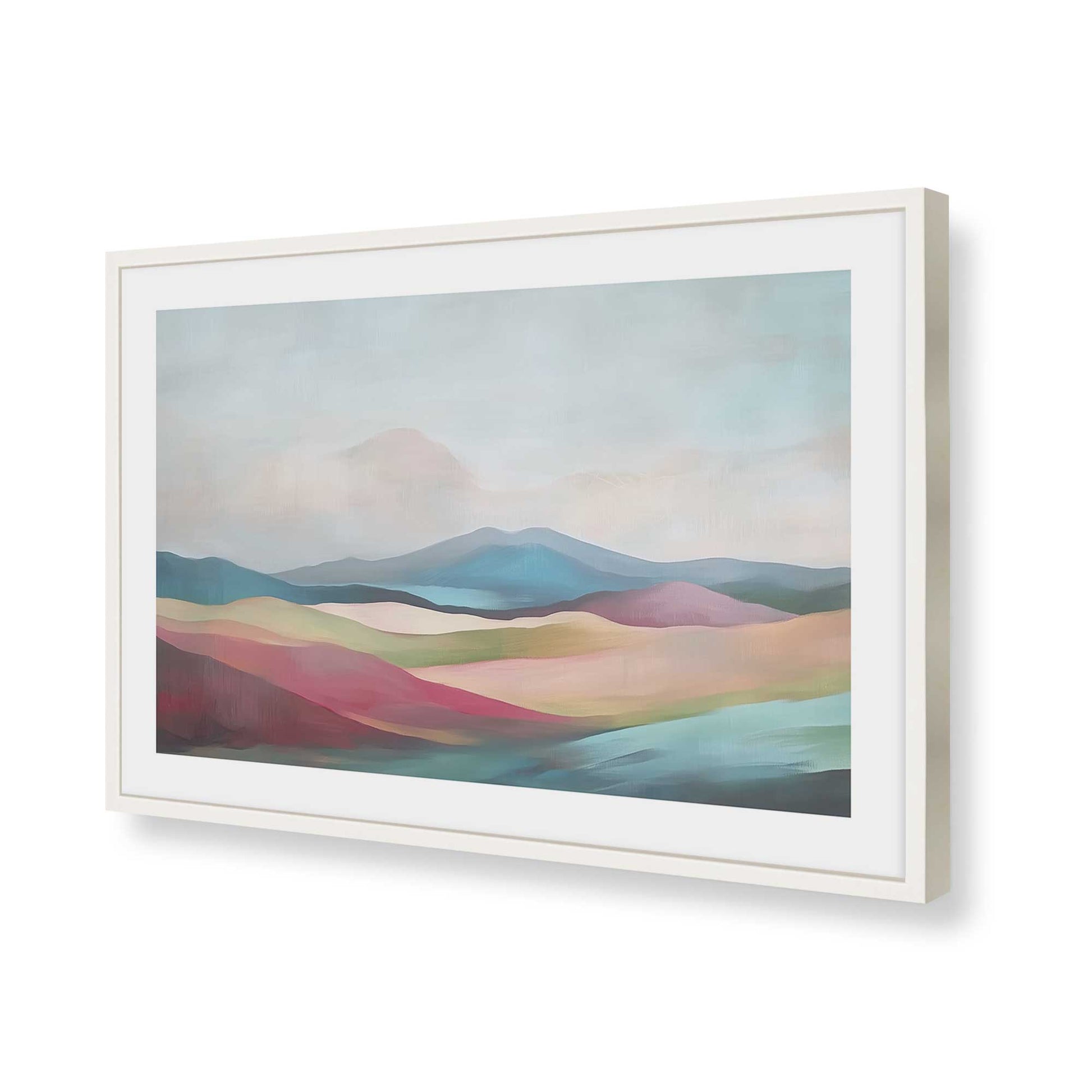 [Color:Opaque White], Picture of art in a Opaque White frame of the corner