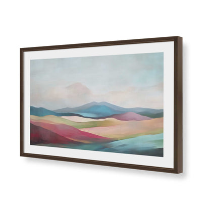 [Color:Brown], Picture of art in a Brown frame of the corner