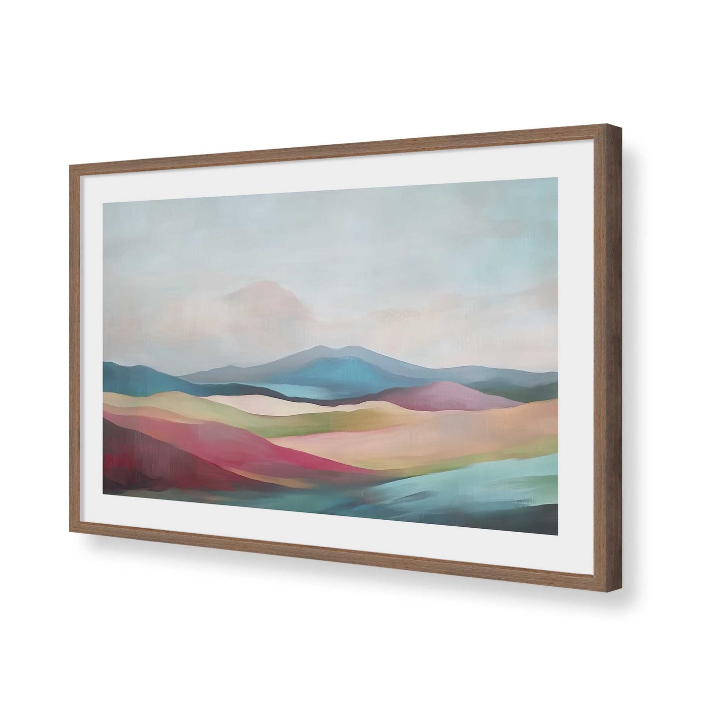 [Color:Walnut], Picture of art in a Walnut frame of the corner