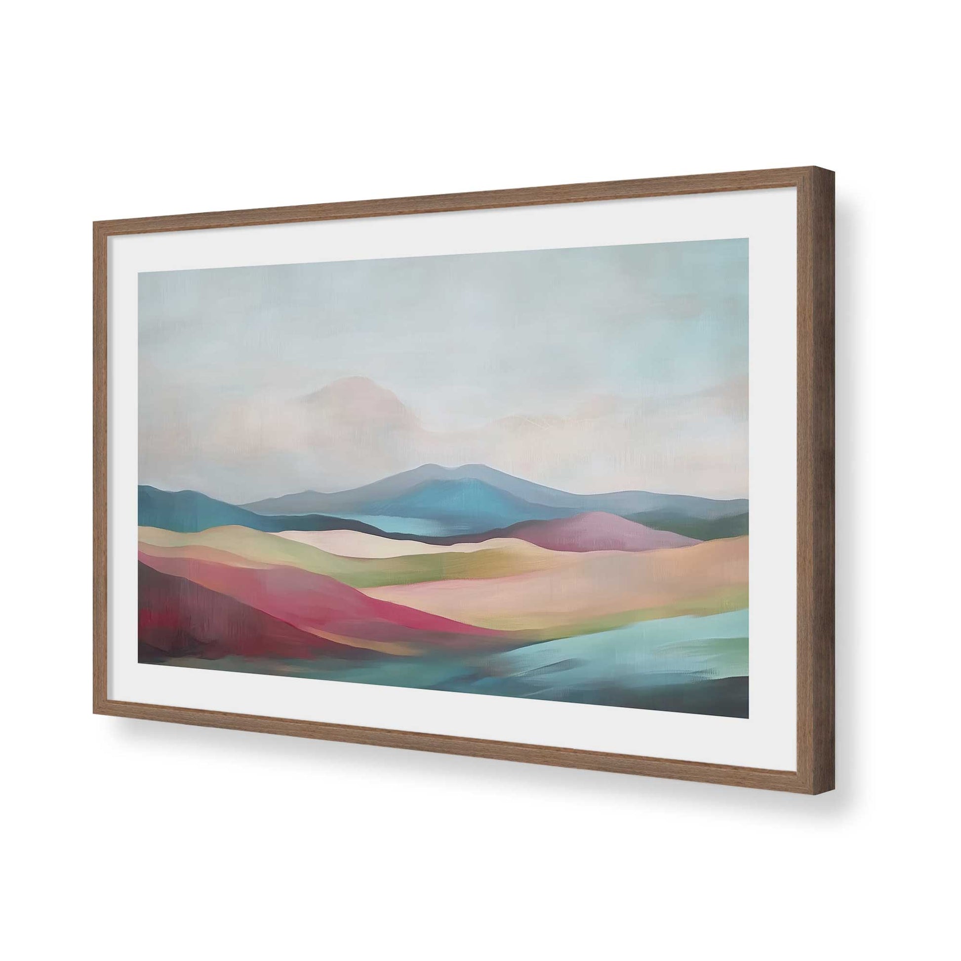 [Color:Walnut], Picture of art in a Walnut frame of the corner