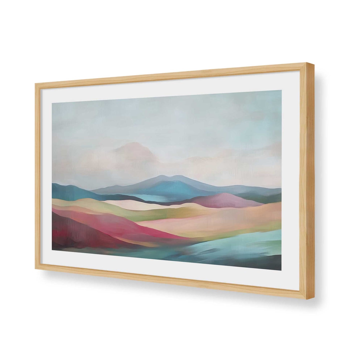 [Color:American Maple], Picture of art in a American Maple frame of the corner