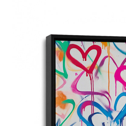 [Color:Satin Black], Picture of art in a Satin Black frame at an angle