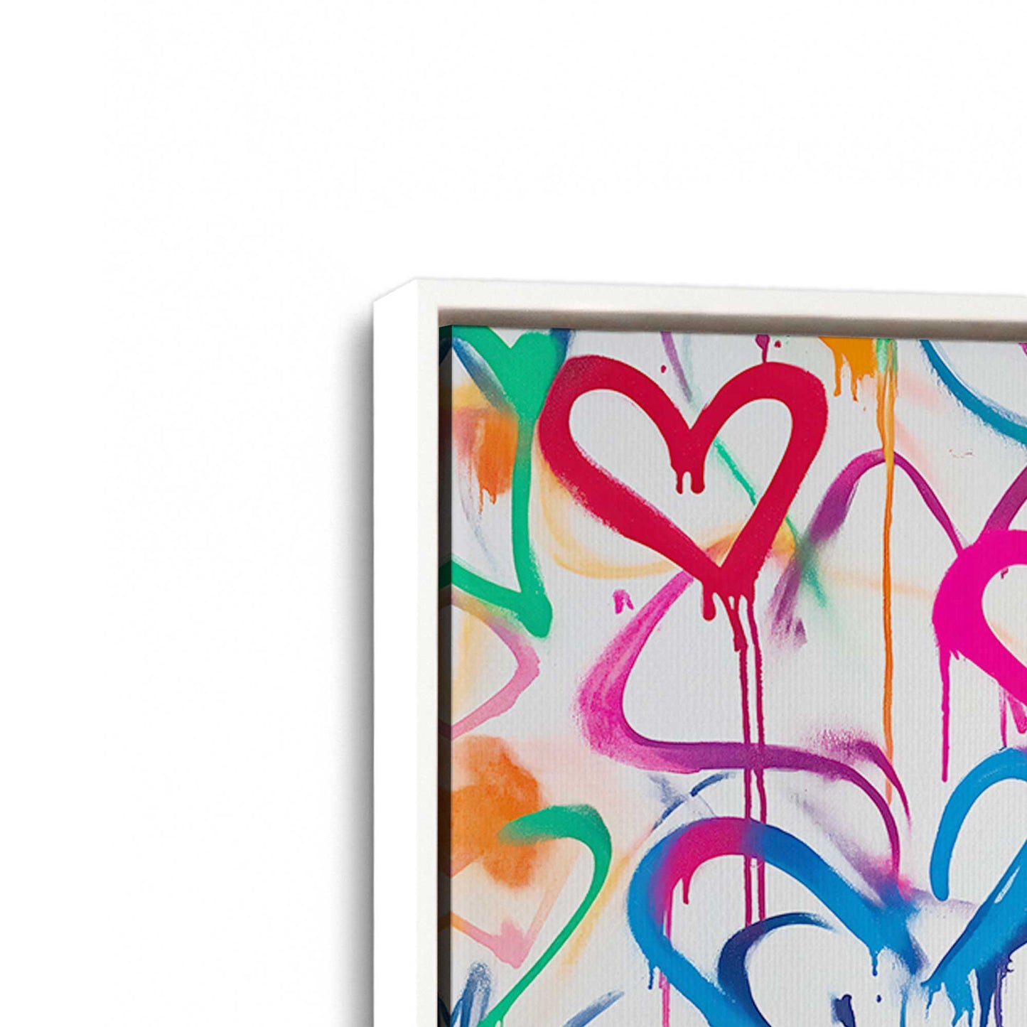 [Color:Opaque White], Picture of art in a White frame at an angle