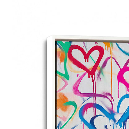 [Color:Opaque White], Picture of art in a White frame at an angle
