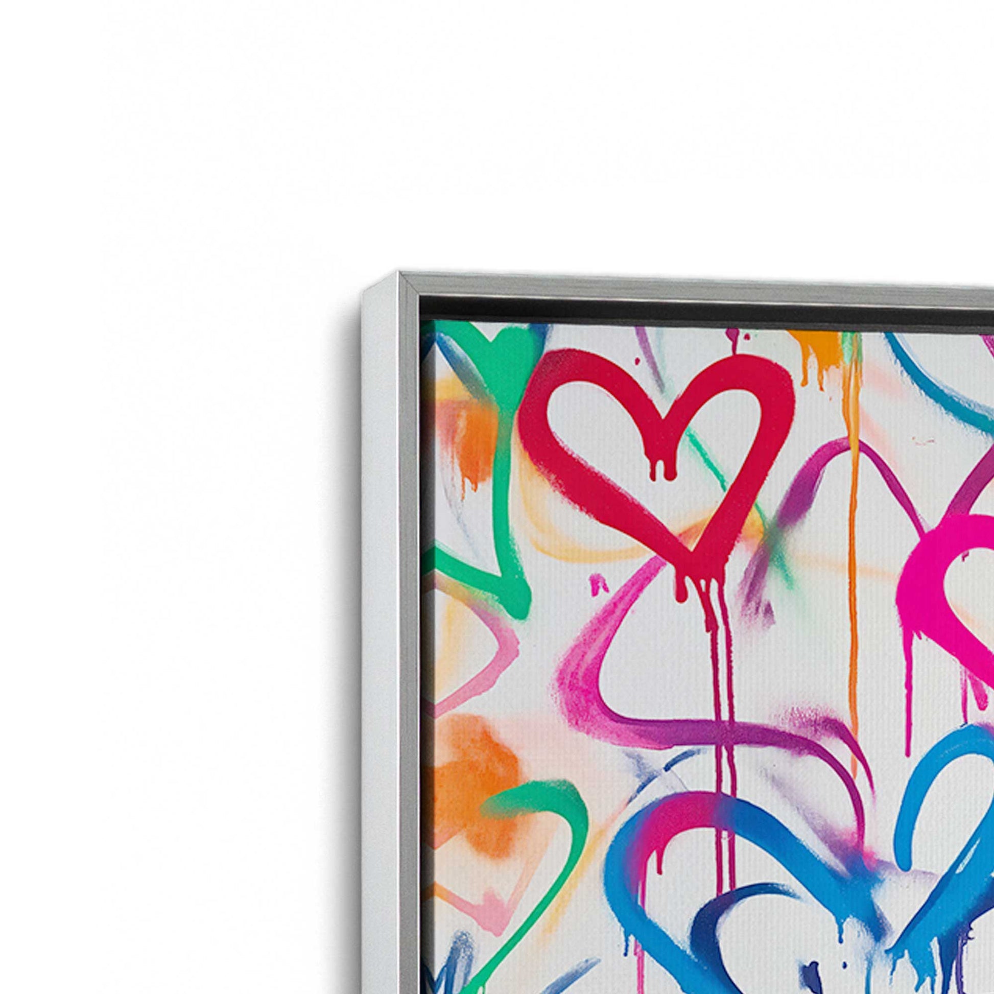 [Color:Polished Chrome], Picture of art in a Polished Chrome frame at an angle