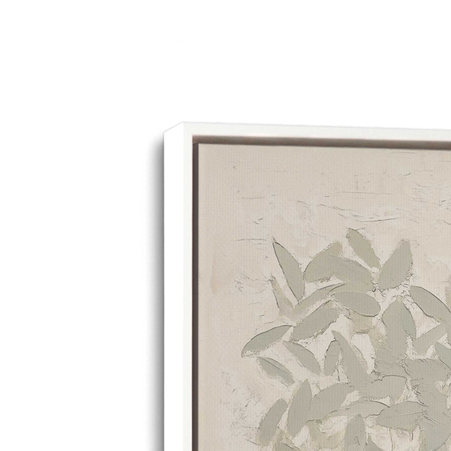 [Color:Opaque White], Picture of art in a White frame at an angle