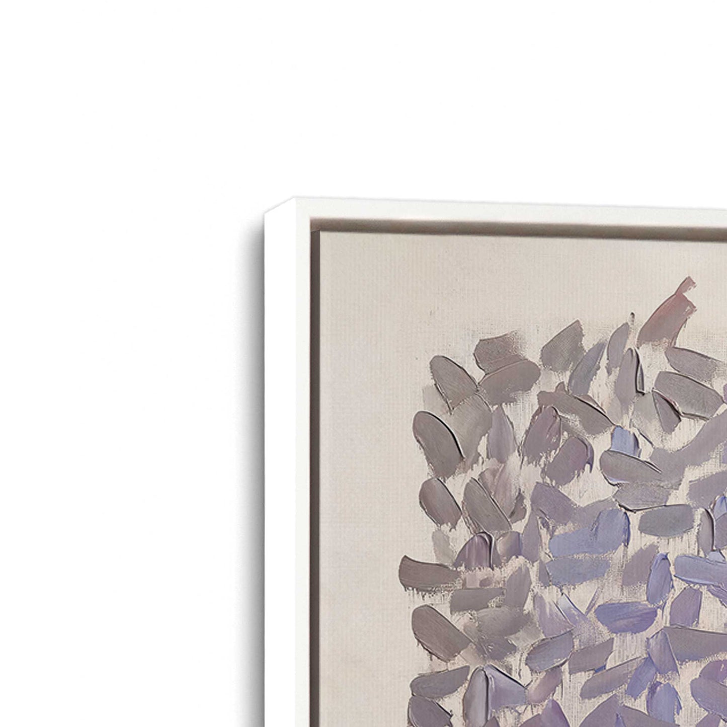 [Color:Opaque White], Picture of art in a White frame at an angle