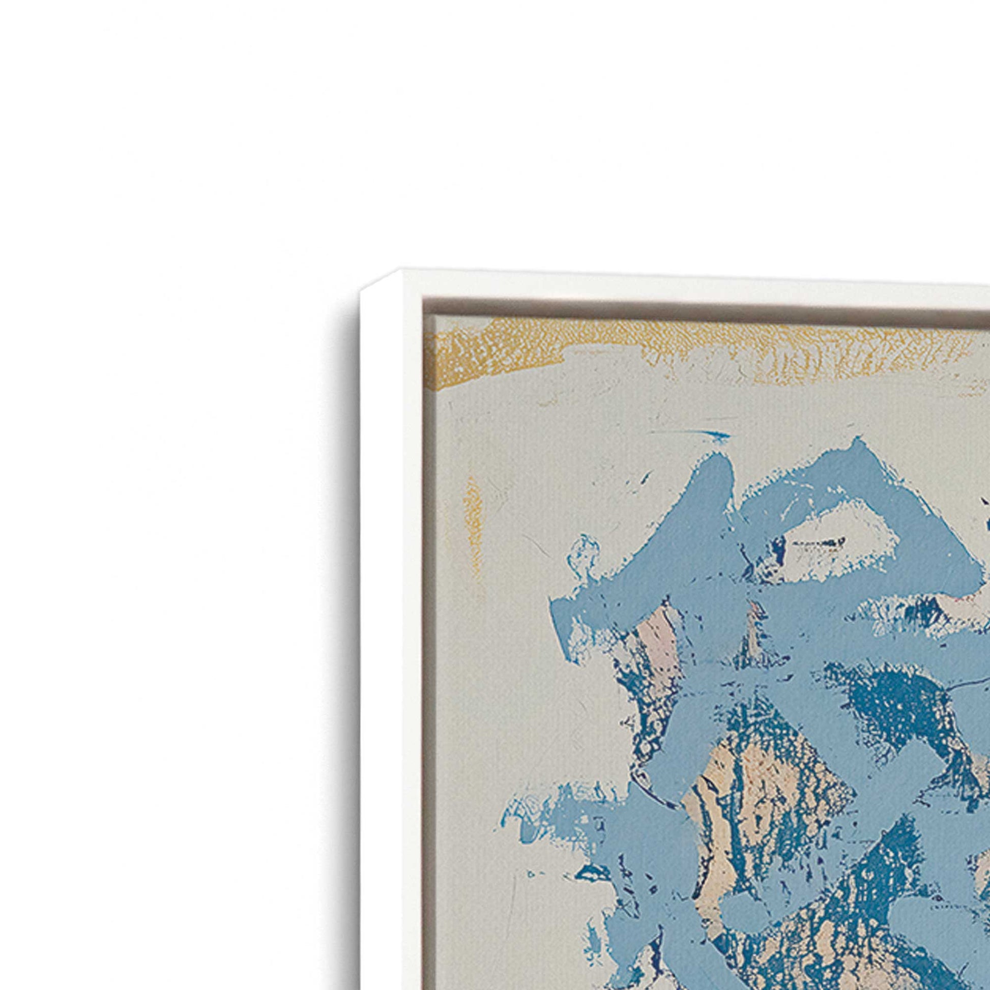 [Color:Opaque White], Picture of art in a White frame at an angle