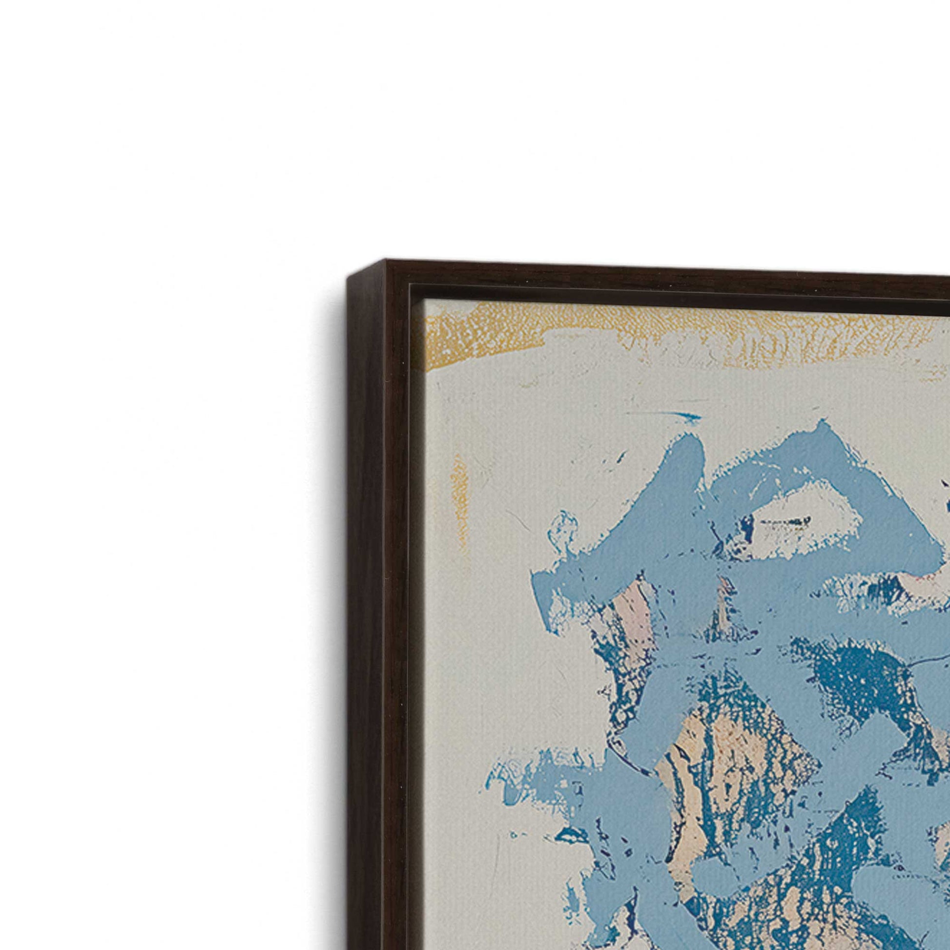 [Color:Espresso], Picture of art in a Espresso frame at an angle