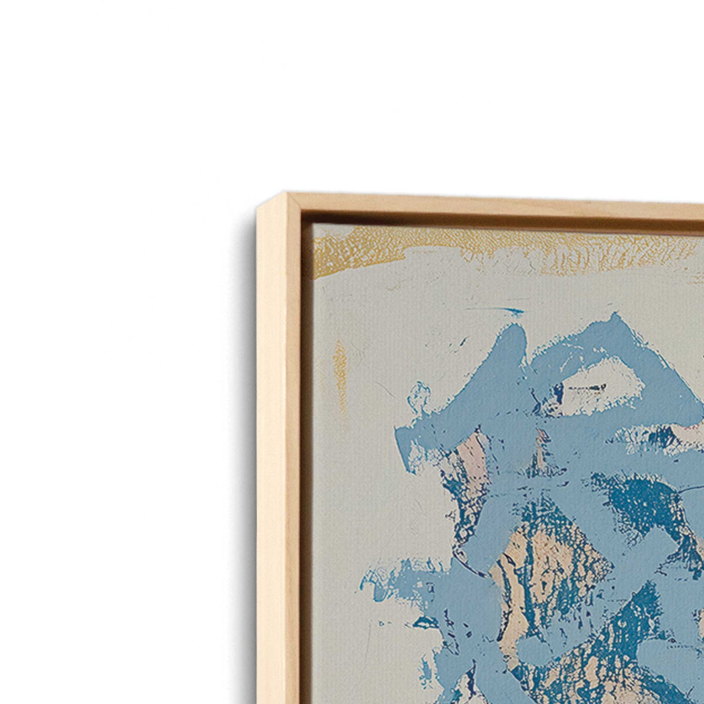 [Color:American Maple], Picture of art in a American Maple frame at an angle