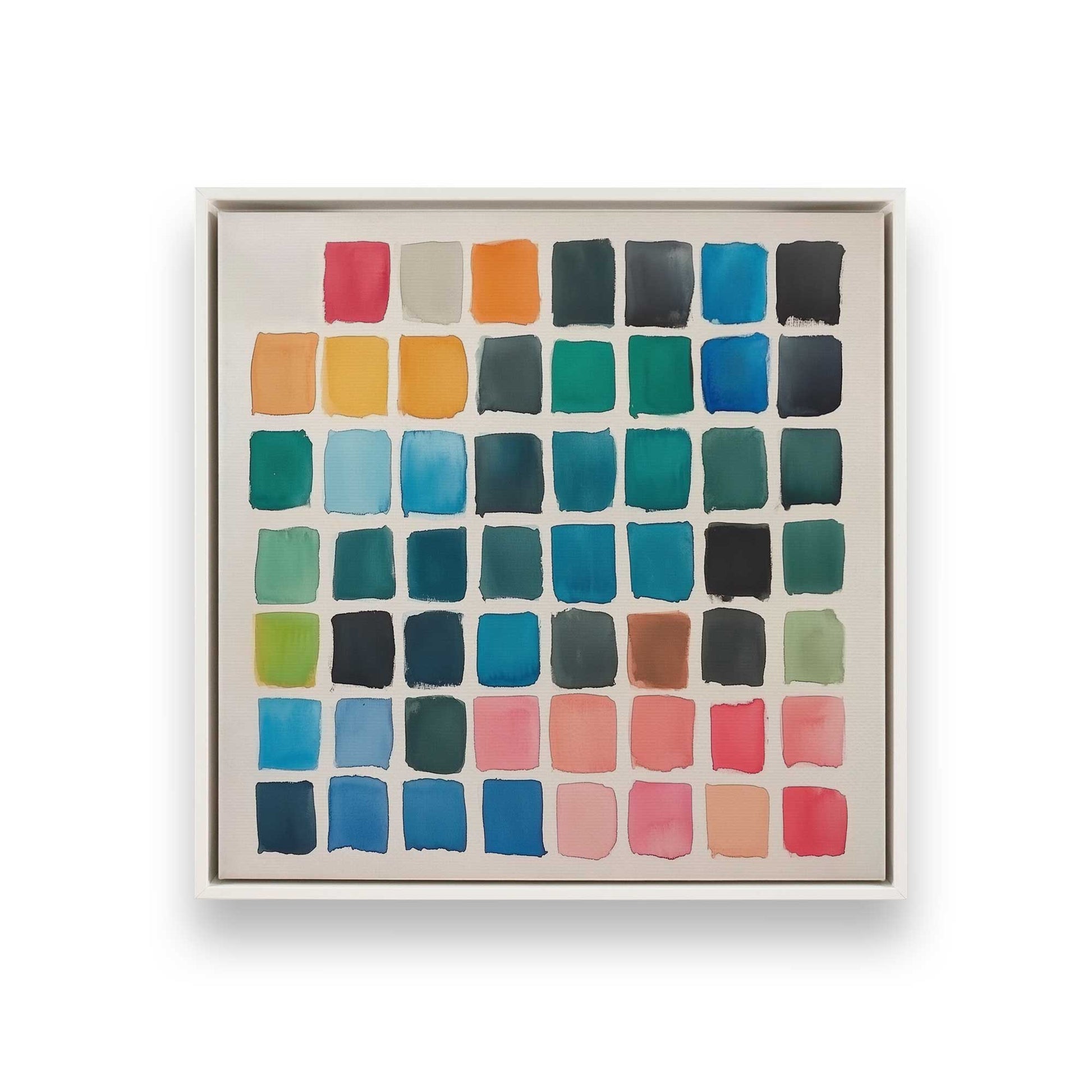 [Color:Opaque White], Picture of art in a White frame
