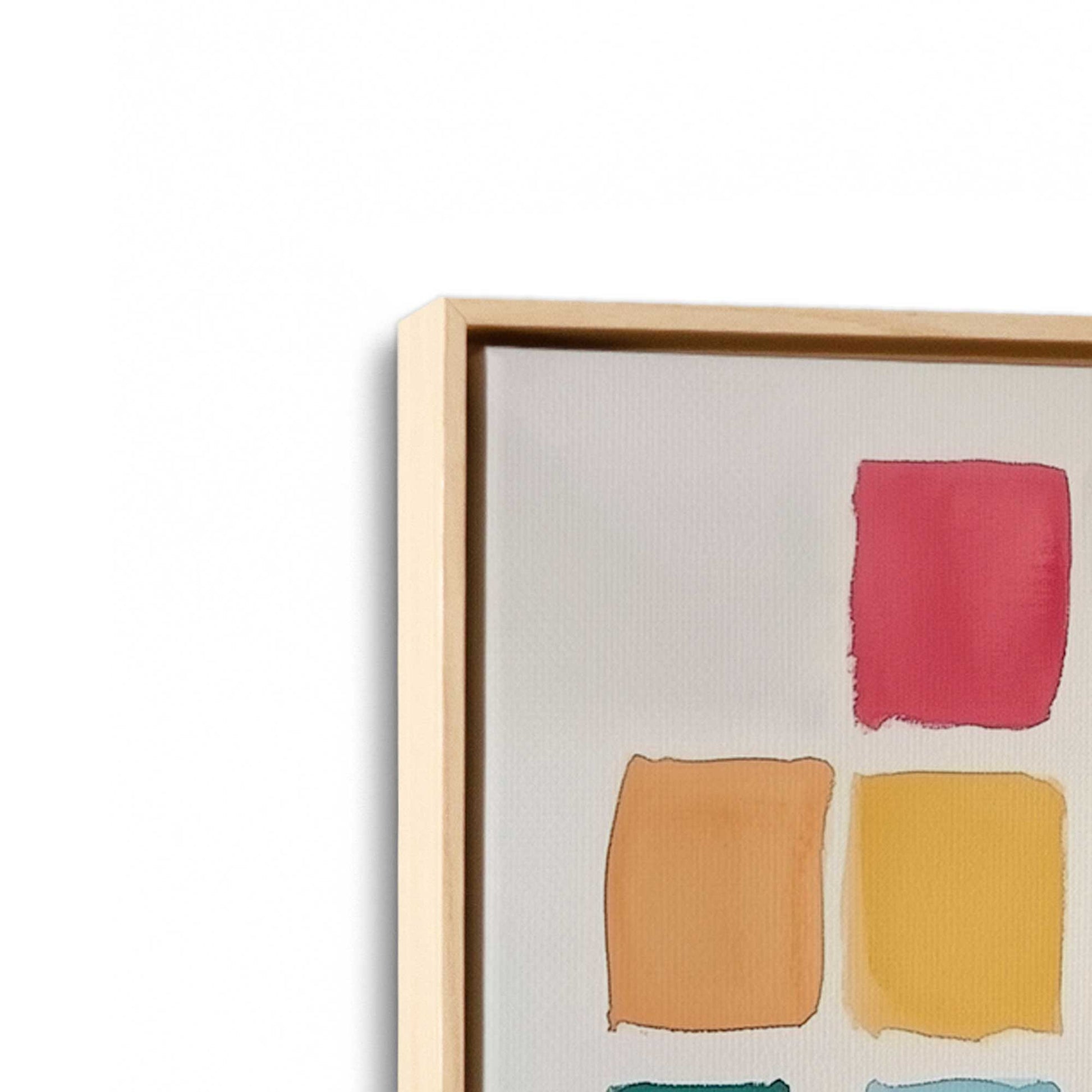 [Color:American Maple], Picture of art in a American Maple frame at an angle