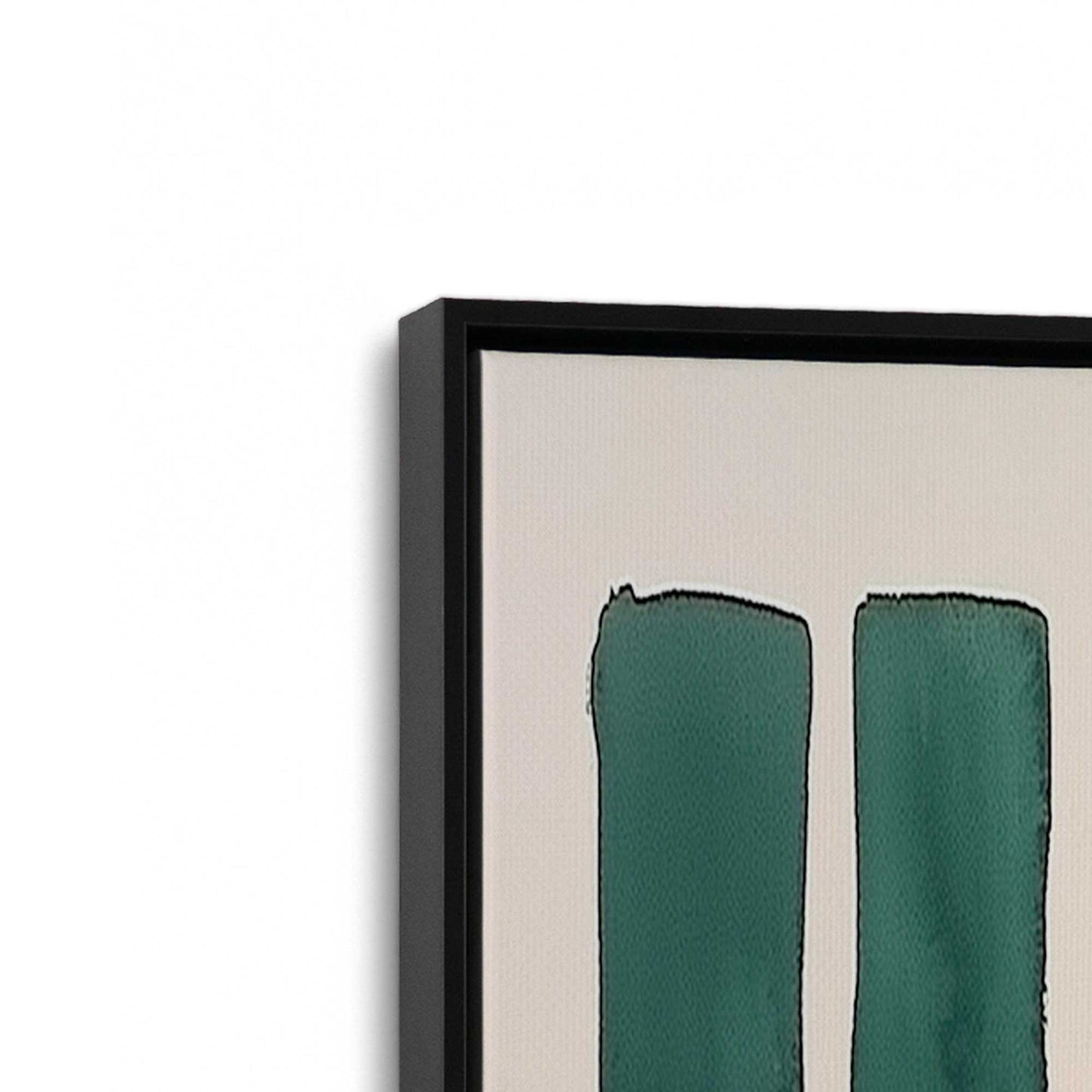 [Color:Satin Black], Picture of art in a Satin Black frame at an angle