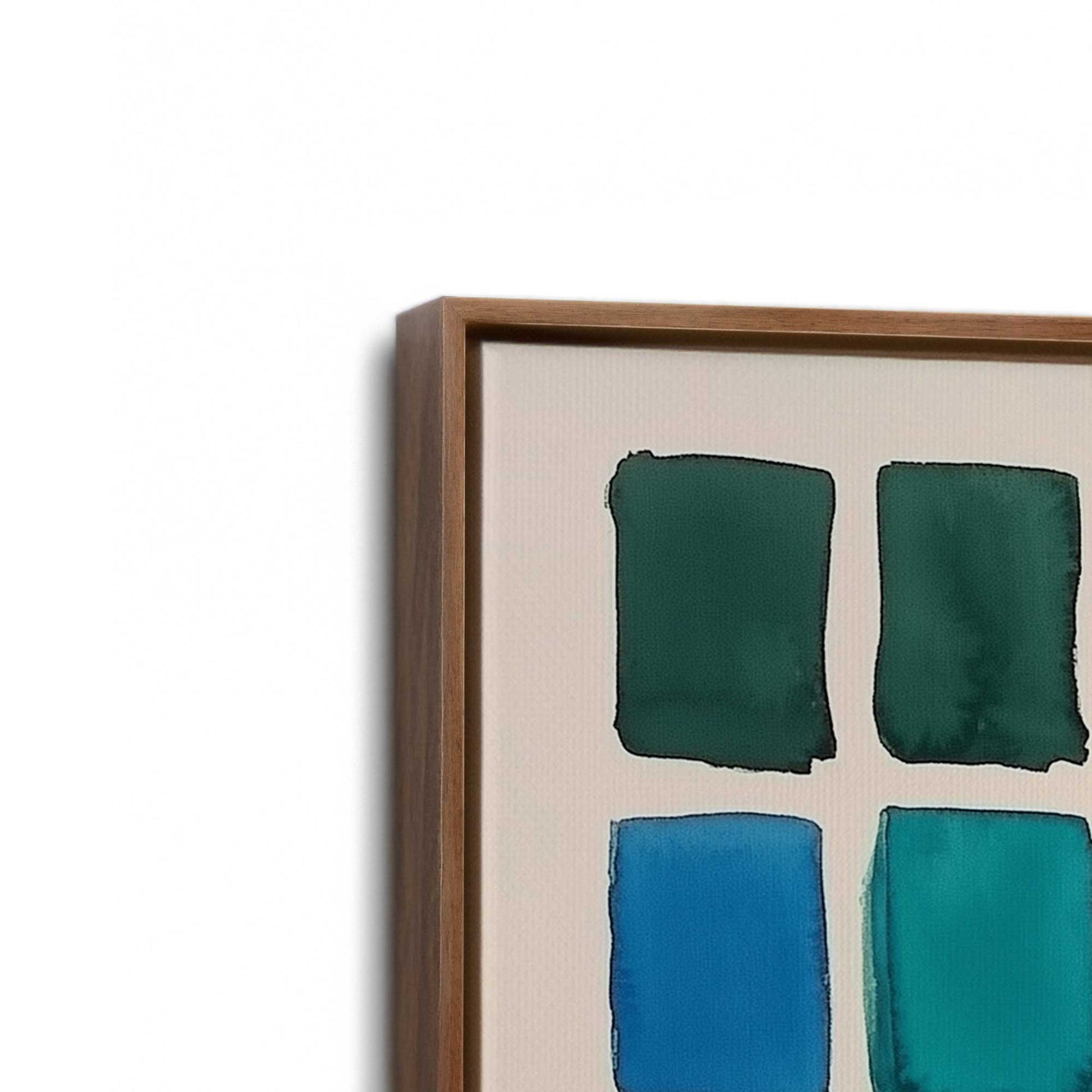[Color:Walnut], Picture of art in a Walnut frame at an angle
