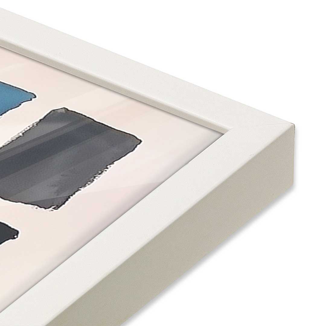 [Color:Opaque White], Picture of art in a Opaque White frame at an angle