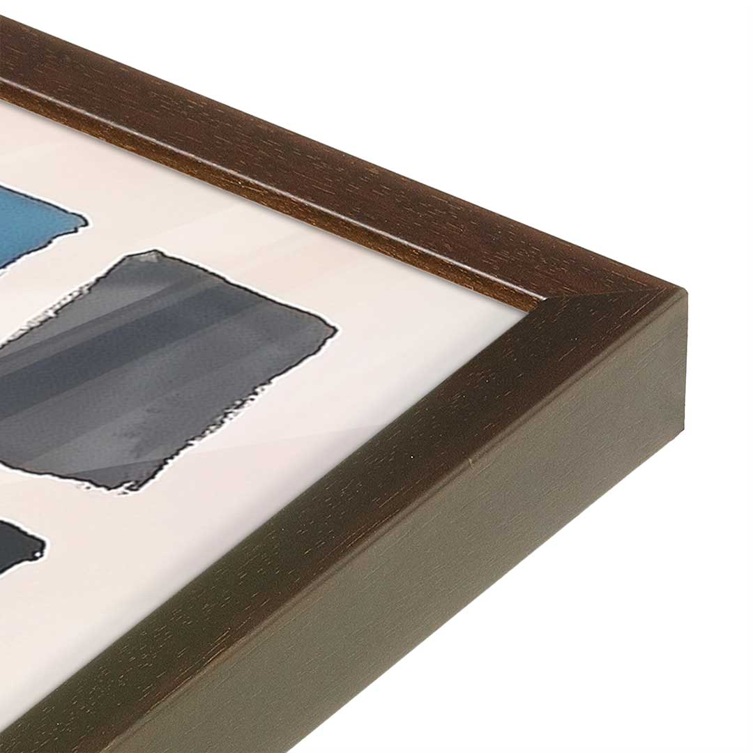 [Color:Espresso], Picture of art in a Espresso frame at an angle