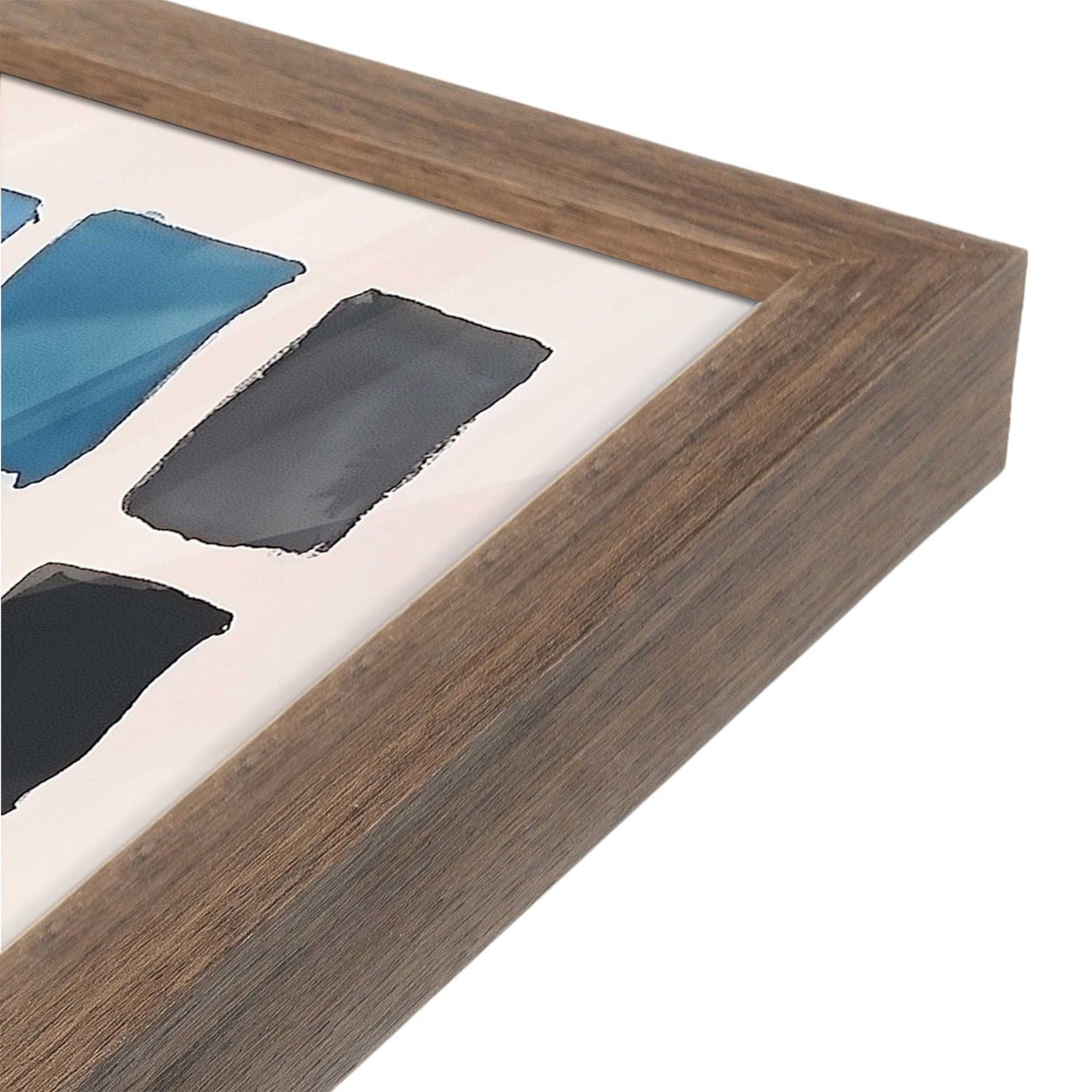 [Color:Walnut], Picture of art in a Walnut frame at an angle