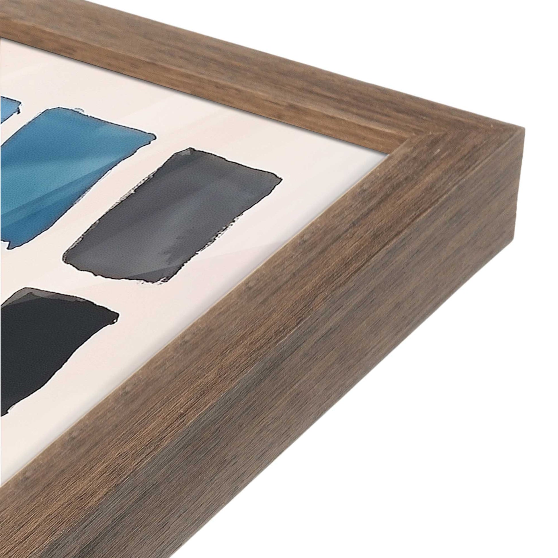 [Color:Walnut], Picture of art in a Walnut frame at an angle