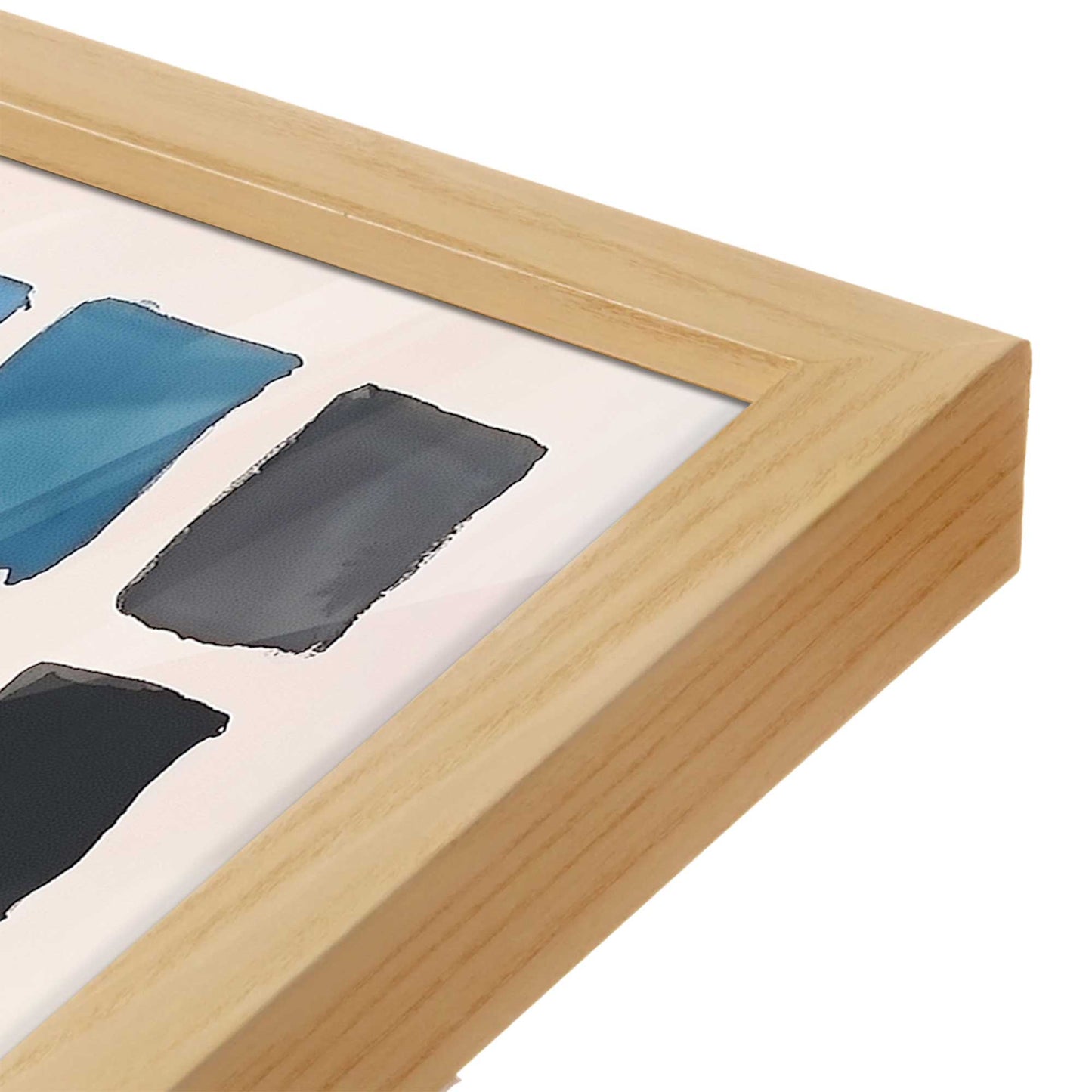 [Color:American Maple], Picture of art in a American Maple frame at an angle