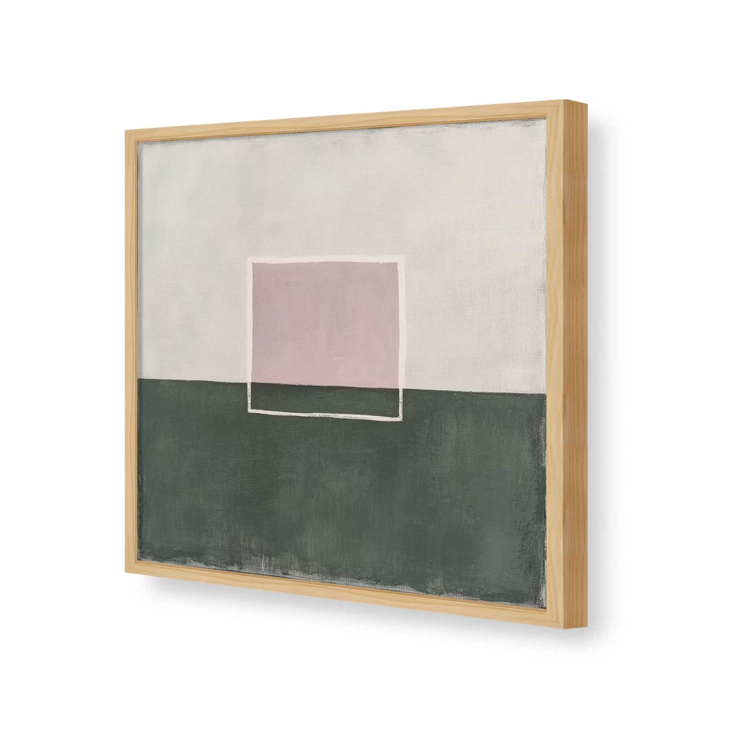 [Color:American Maple], Picture of art in a American Maple frame of the corner