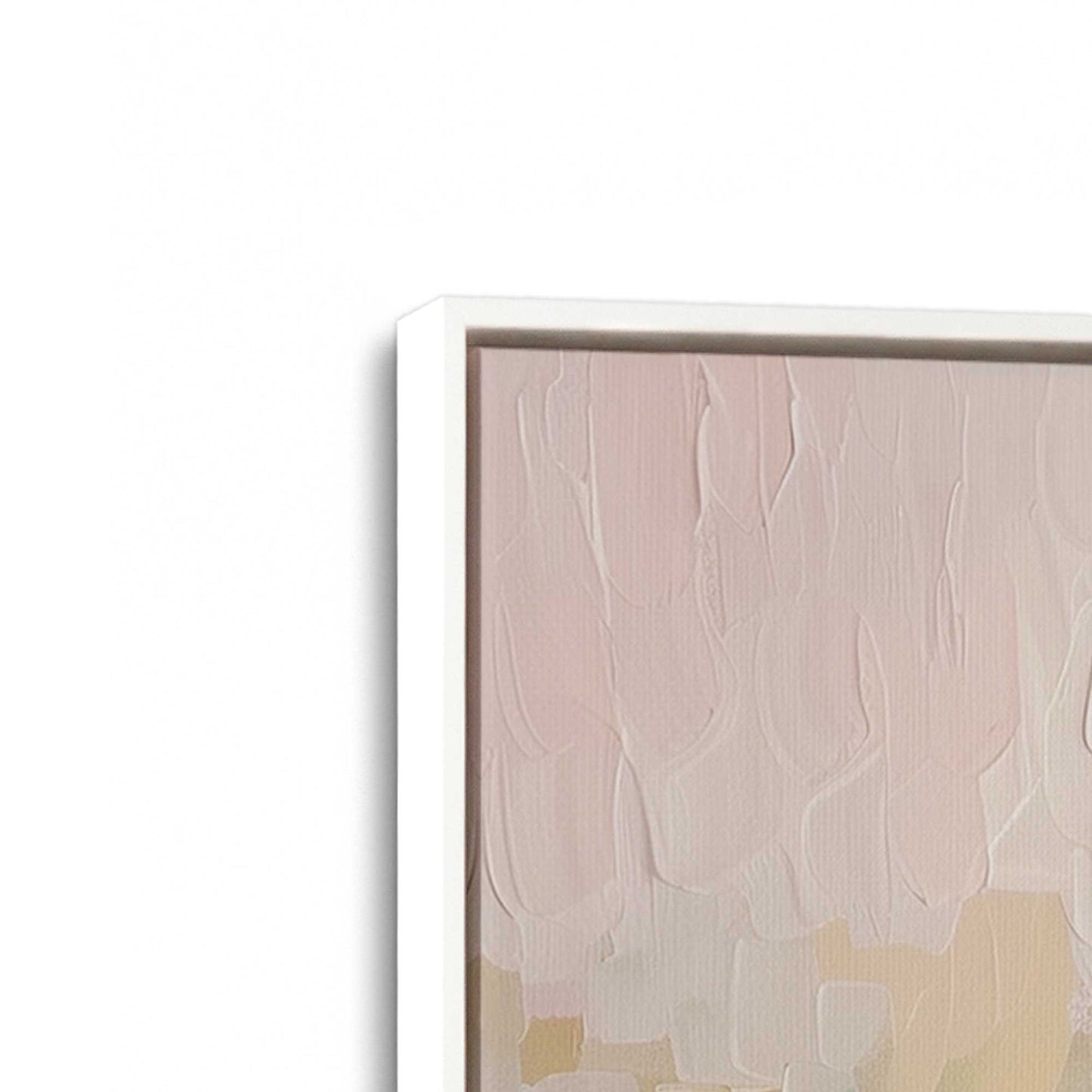 [Color:Opaque White], Picture of art in a White frame at an angle