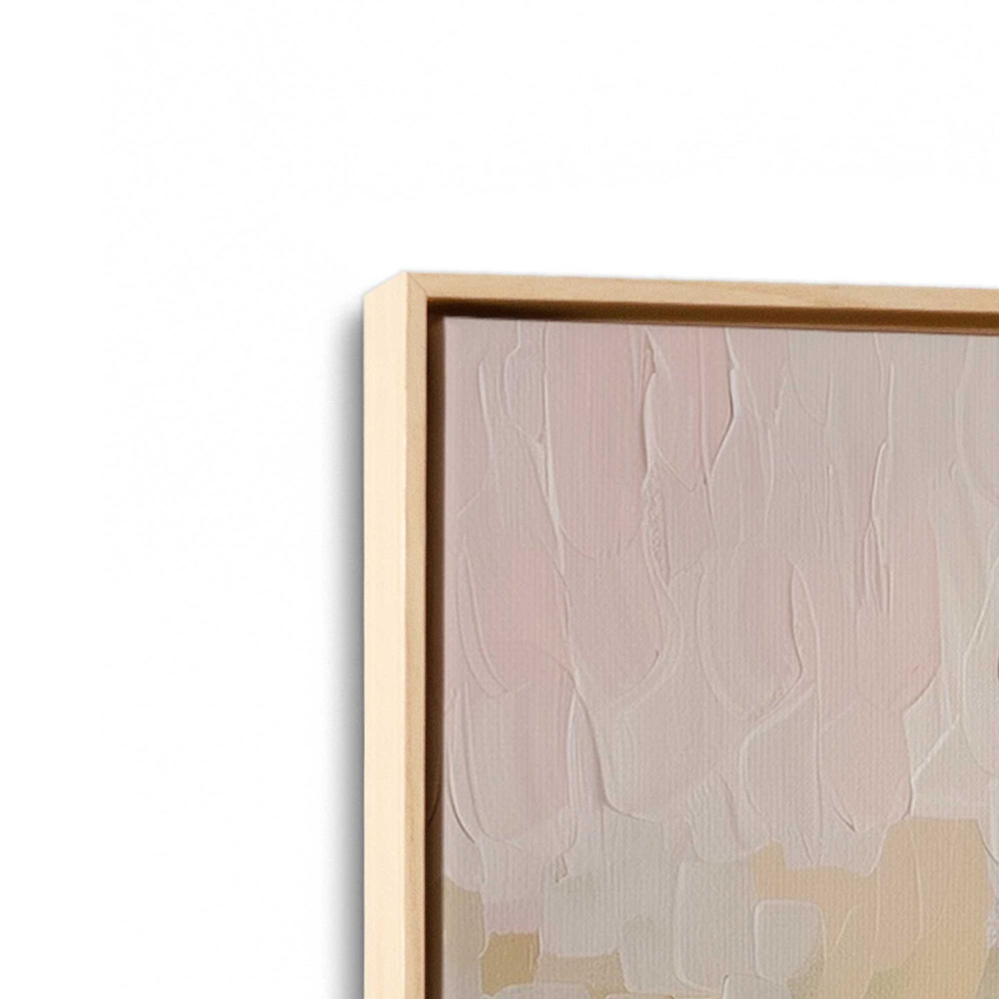 [Color:American Maple], Picture of art in a American Maple frame at an angle