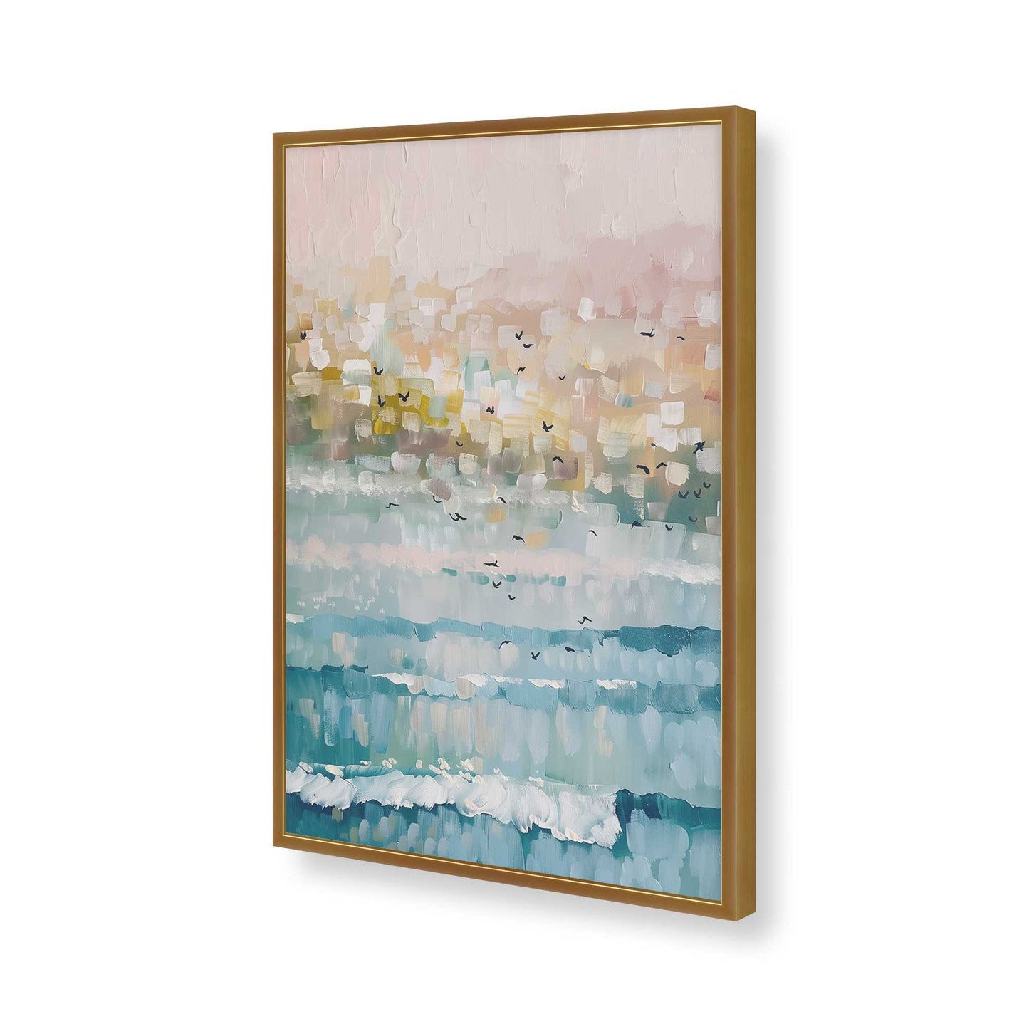 [Color:Polished Gold], Picture of art in a Polished Gold frame of the corner