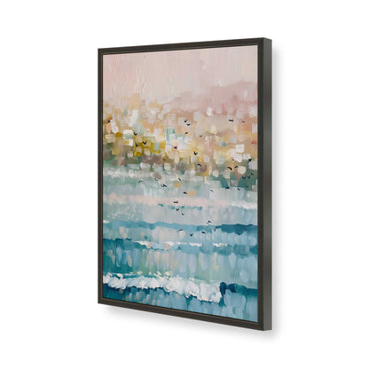 [Color:Satin Black], Picture of art in a Satin Black frame of the corner