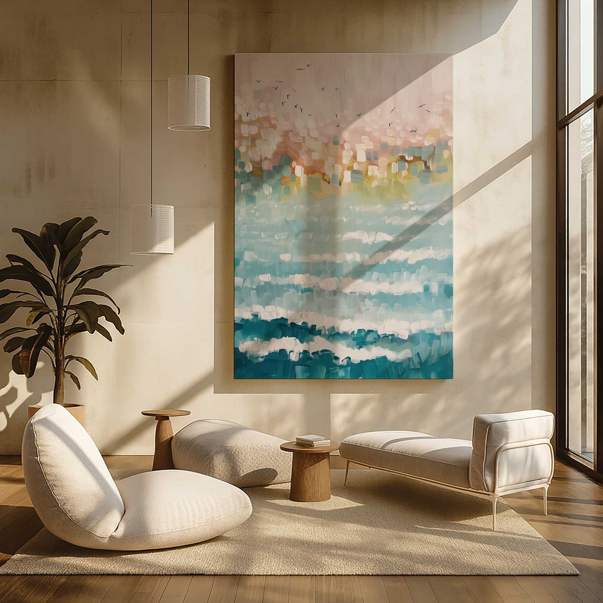 [Color:Stretched Canvas], Picture of art in a room