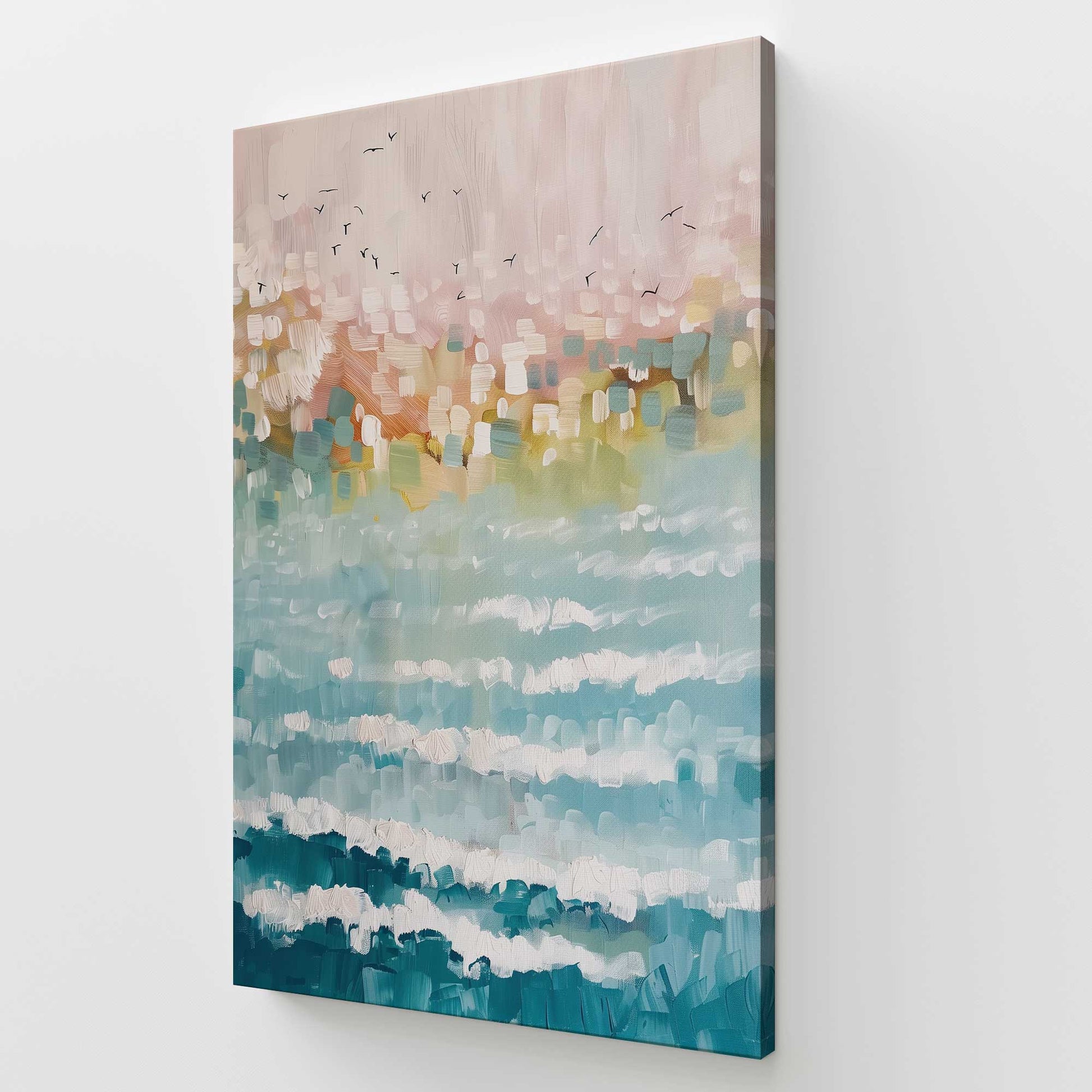 [Color:Stretched Canvas], Picture of art at an angle