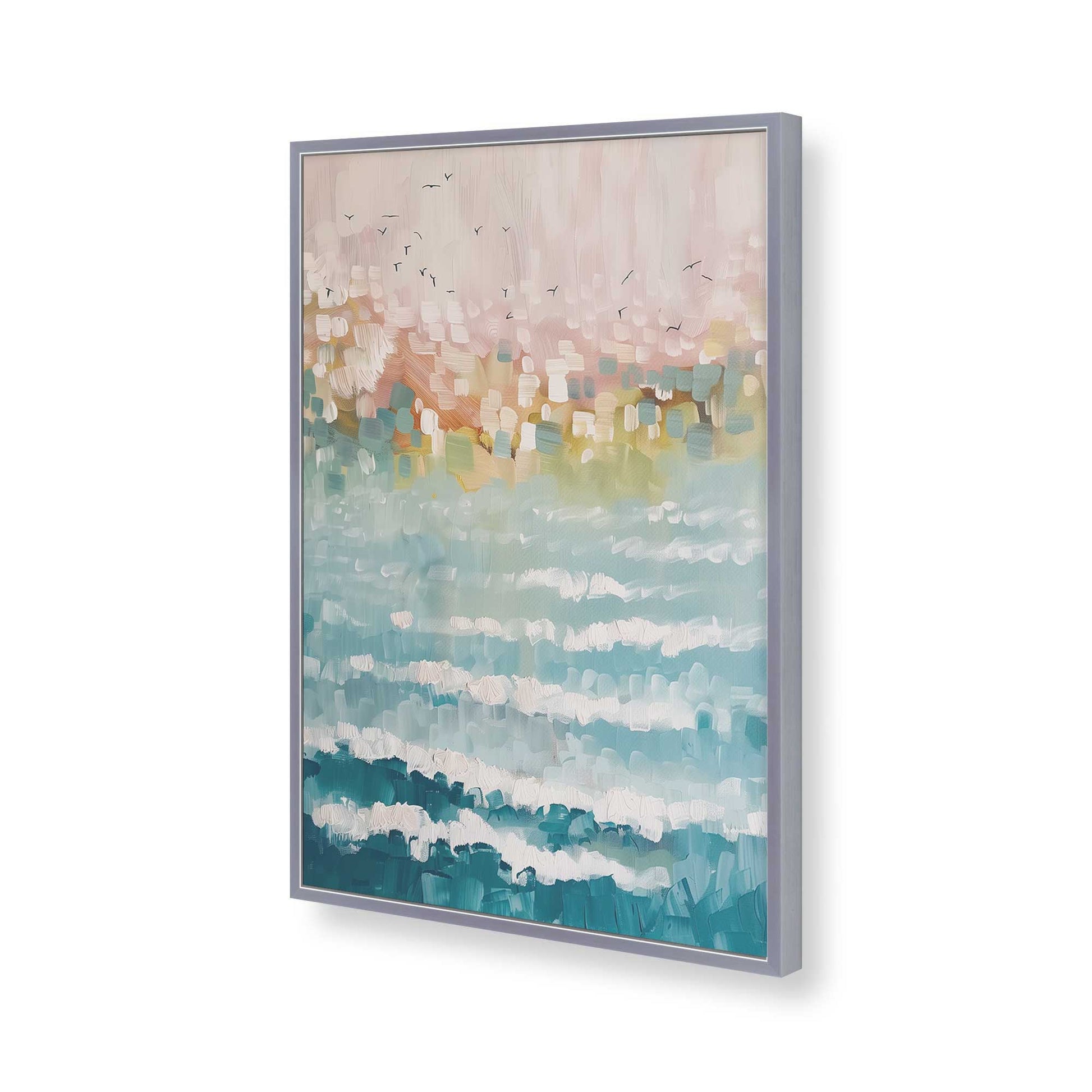 [Color:Polished Chrome], Picture of art in a Polished Chrome frame of the corner