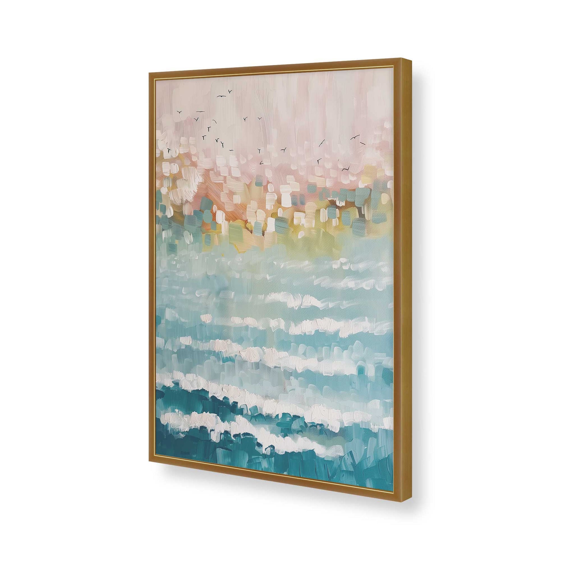 [Color:Polished Gold], Picture of art in a Polished Gold frame of the corner