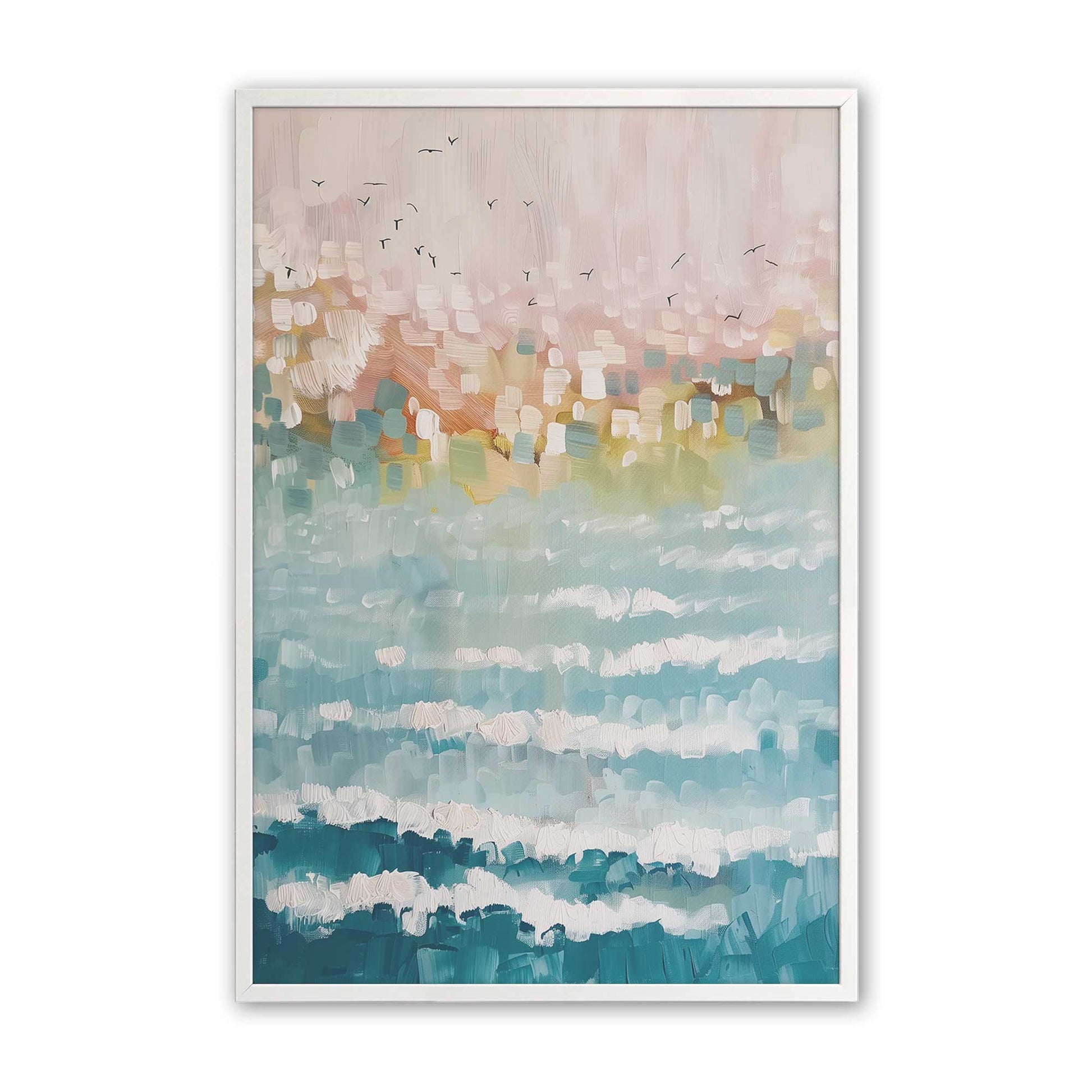 [Color:Opaque White], Picture of art in an Opaque White frame