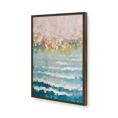 [Color:Brown], Picture of art in a Brown frame of the corner